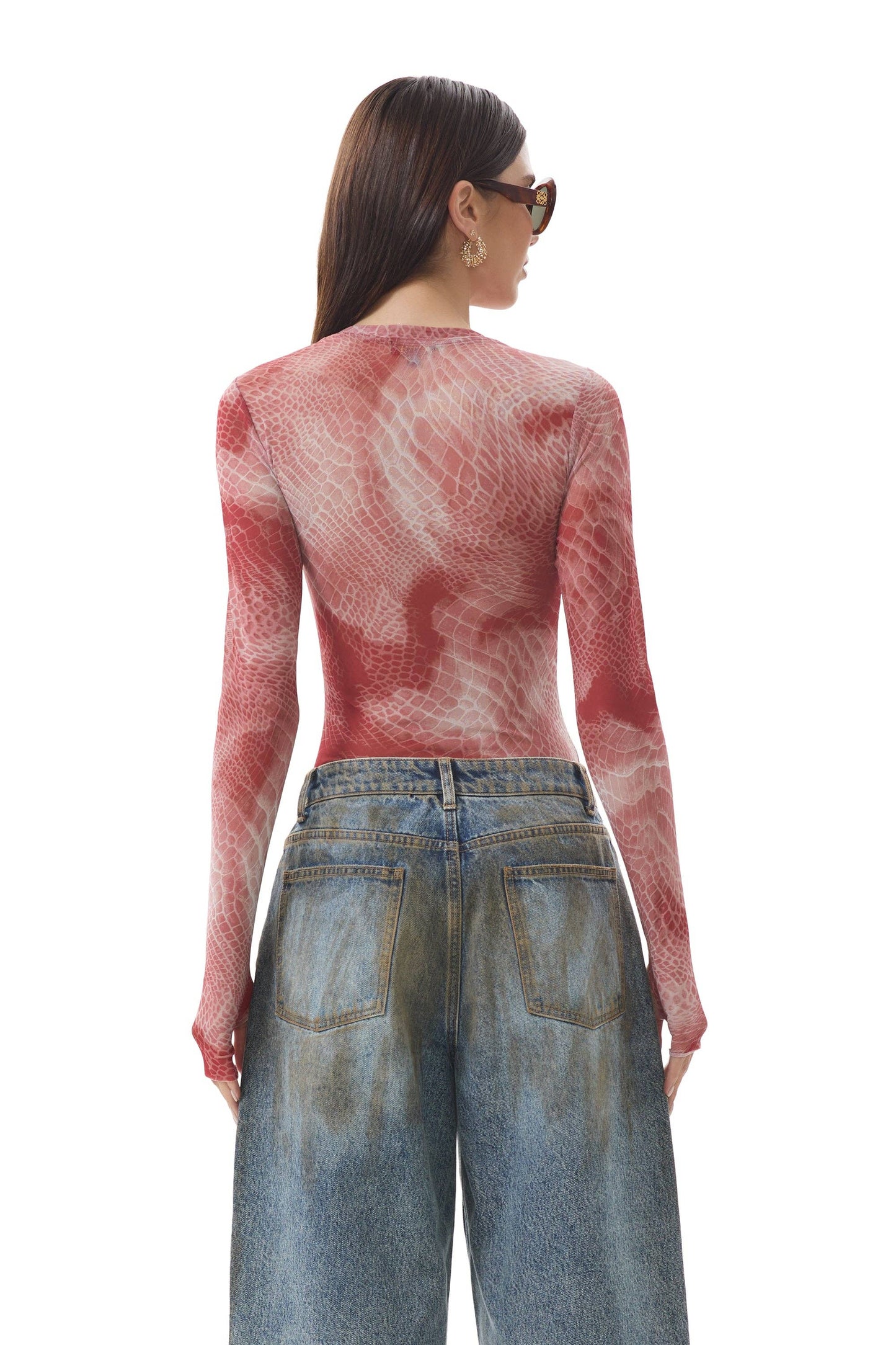 Afrm Kaylee Top - Rust Snake