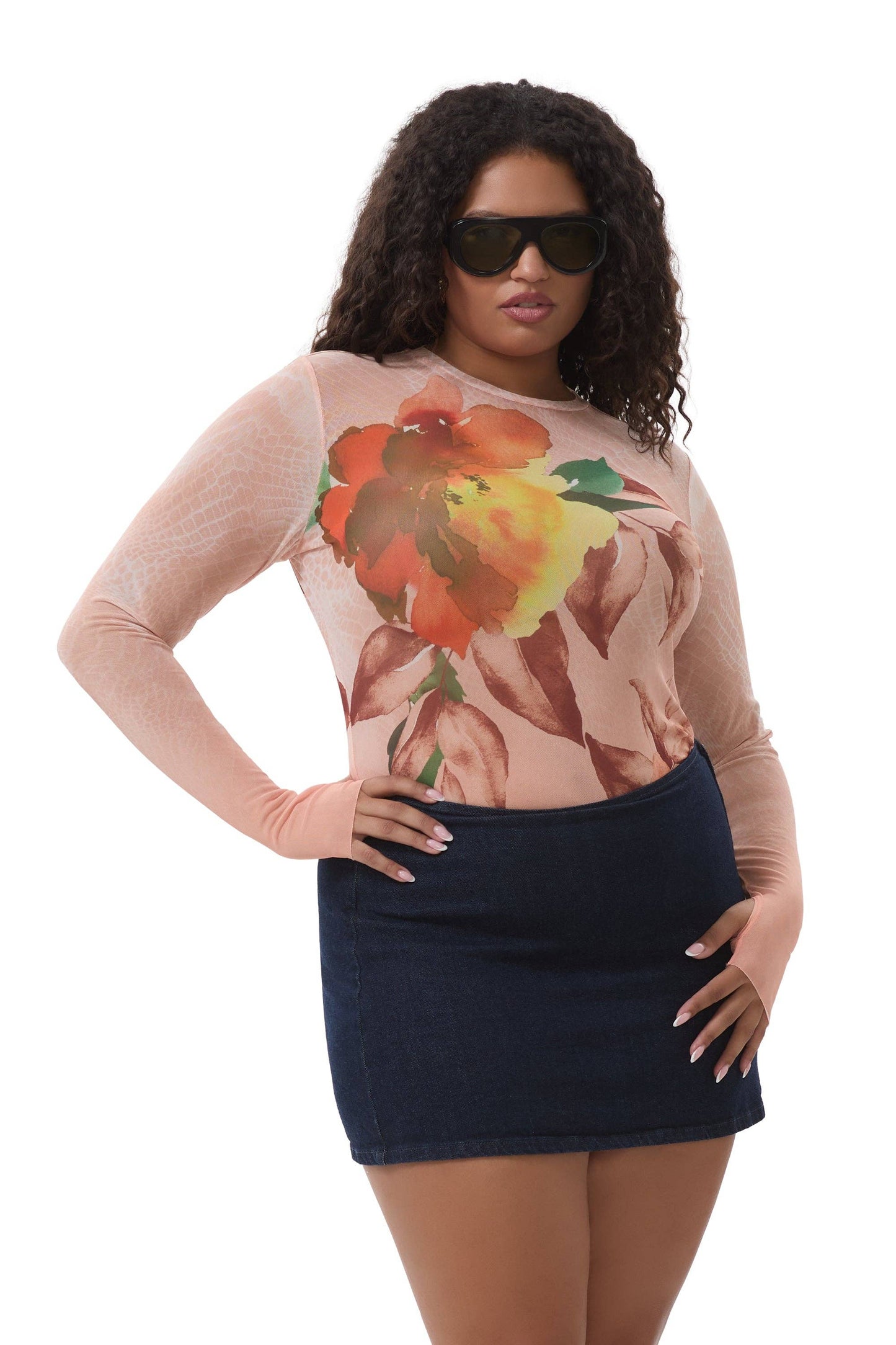 Afrm Kaylee Top - Snake Bloom