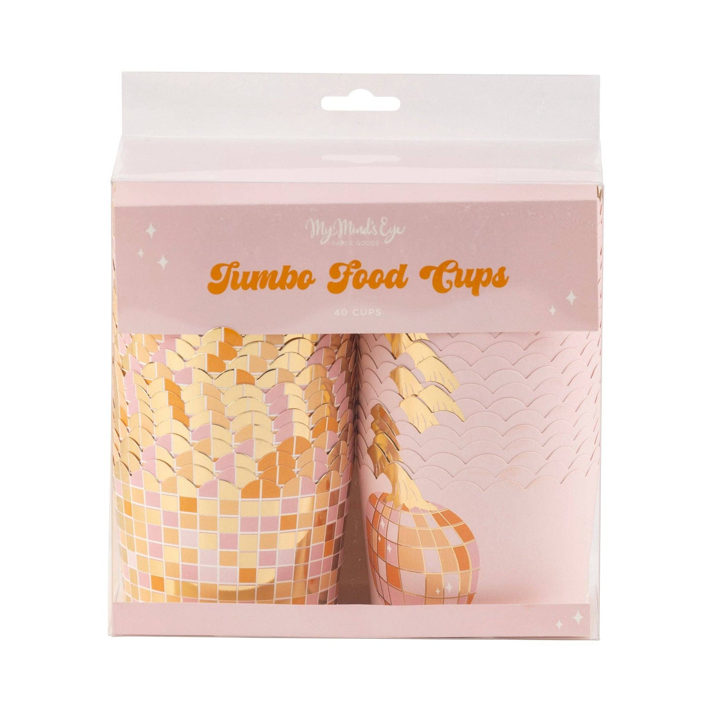 Minds Eye - JUMBO Foil Pumpkin Disco 8 oz Baking Cups (40 ct - 8oz)