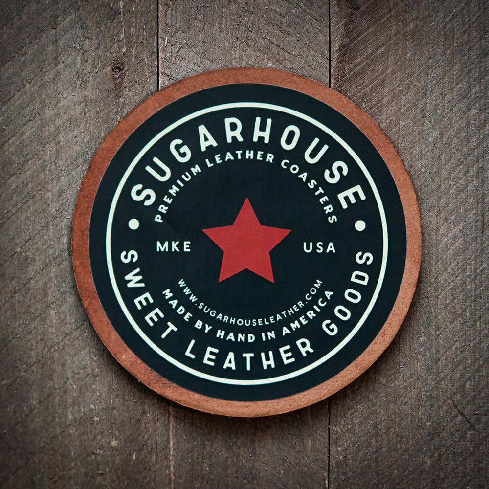 Wine Not? Leather Coaster