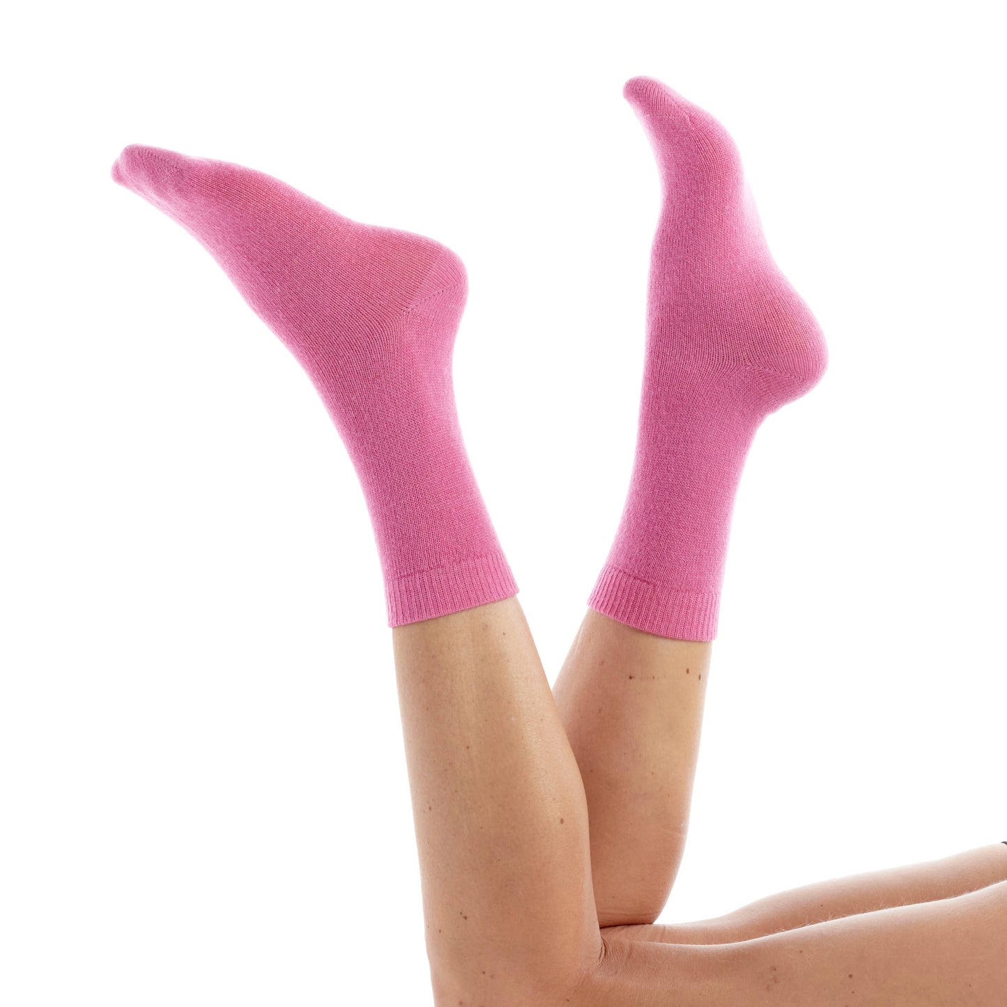 Pink Cashmere Wool Plain Sock