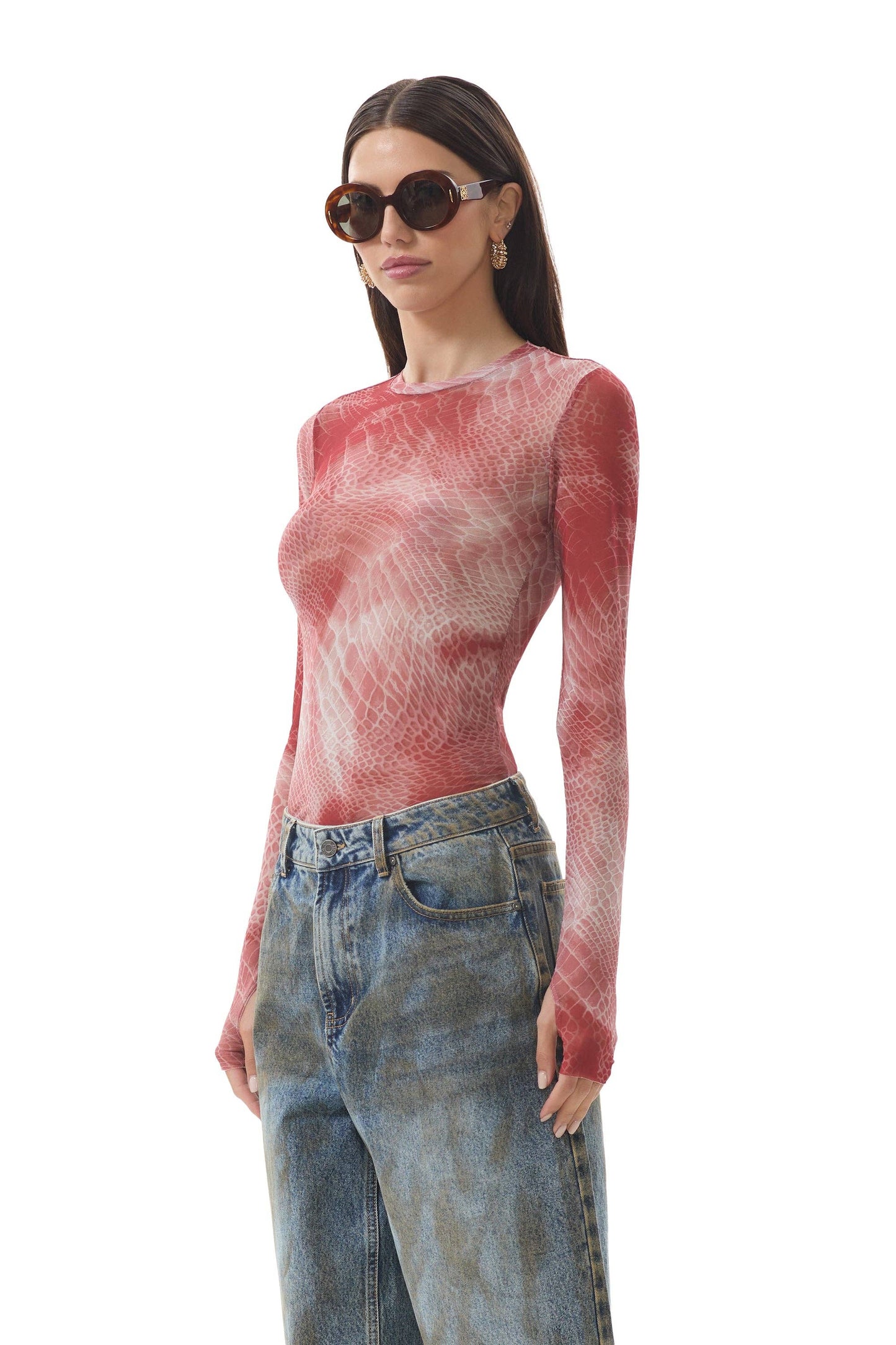 Afrm Kaylee Top - Rust Snake