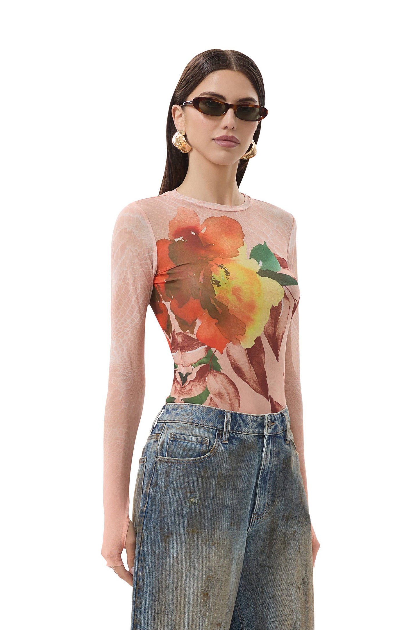 Afrm Kaylee Top - Snake Bloom