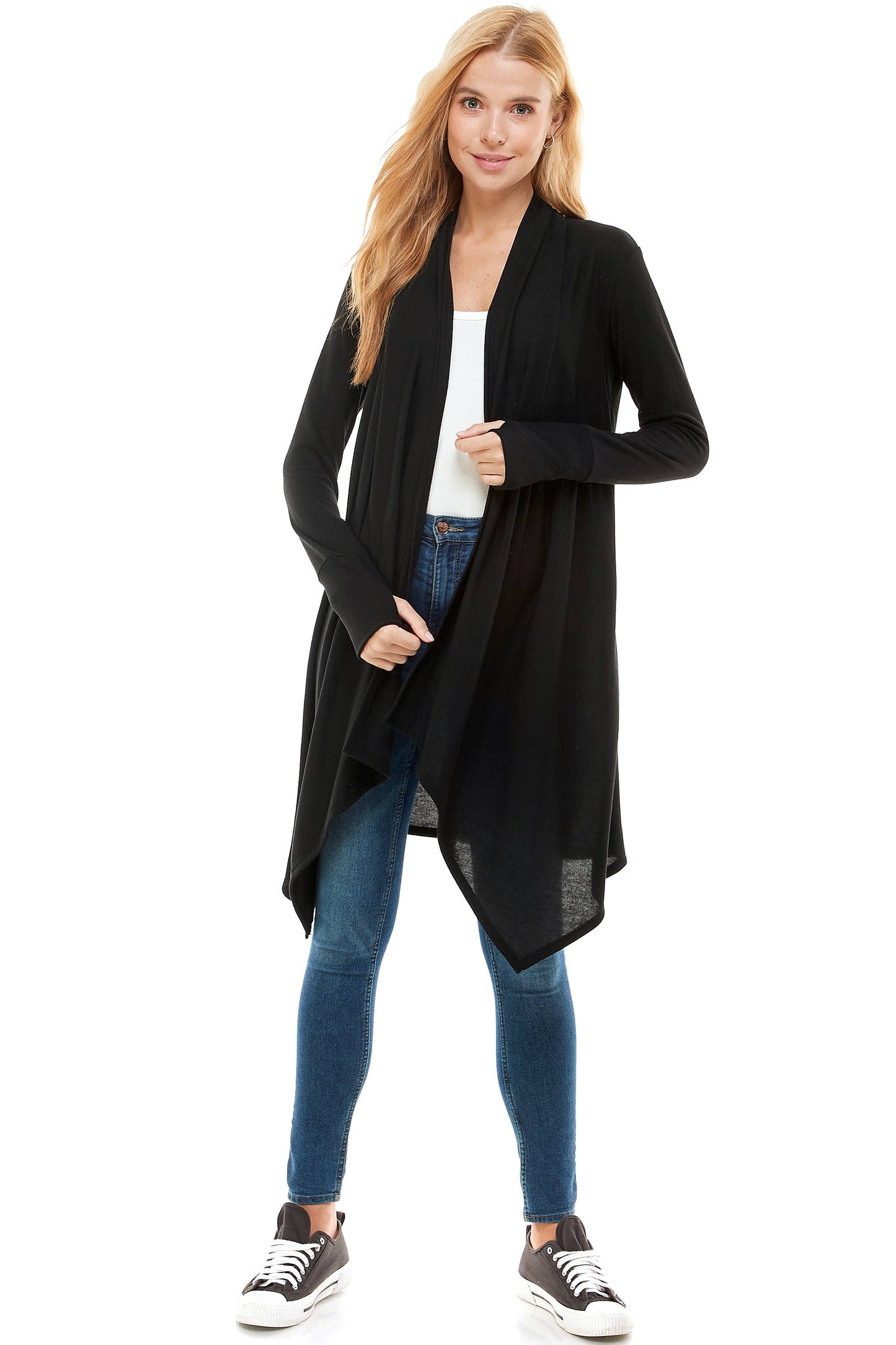 Loving People Hacci Long Draped Cardigan