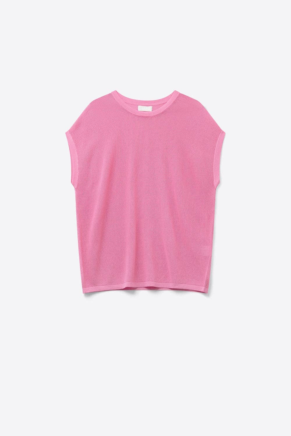 Q2 Grid knit sweater in fuchsia color One Size