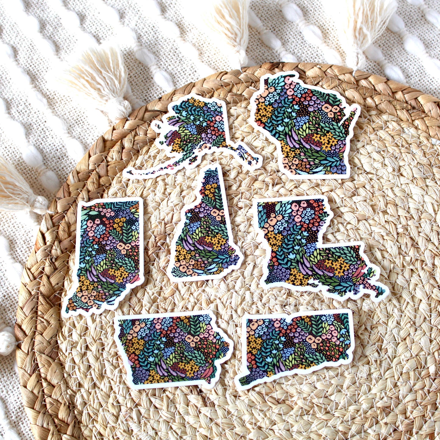 Alaska State Floral Sticker 3.5x2.25in