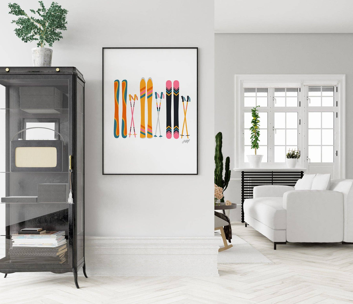 Lindsey Kay Ski's Illustration - Framed Art Print