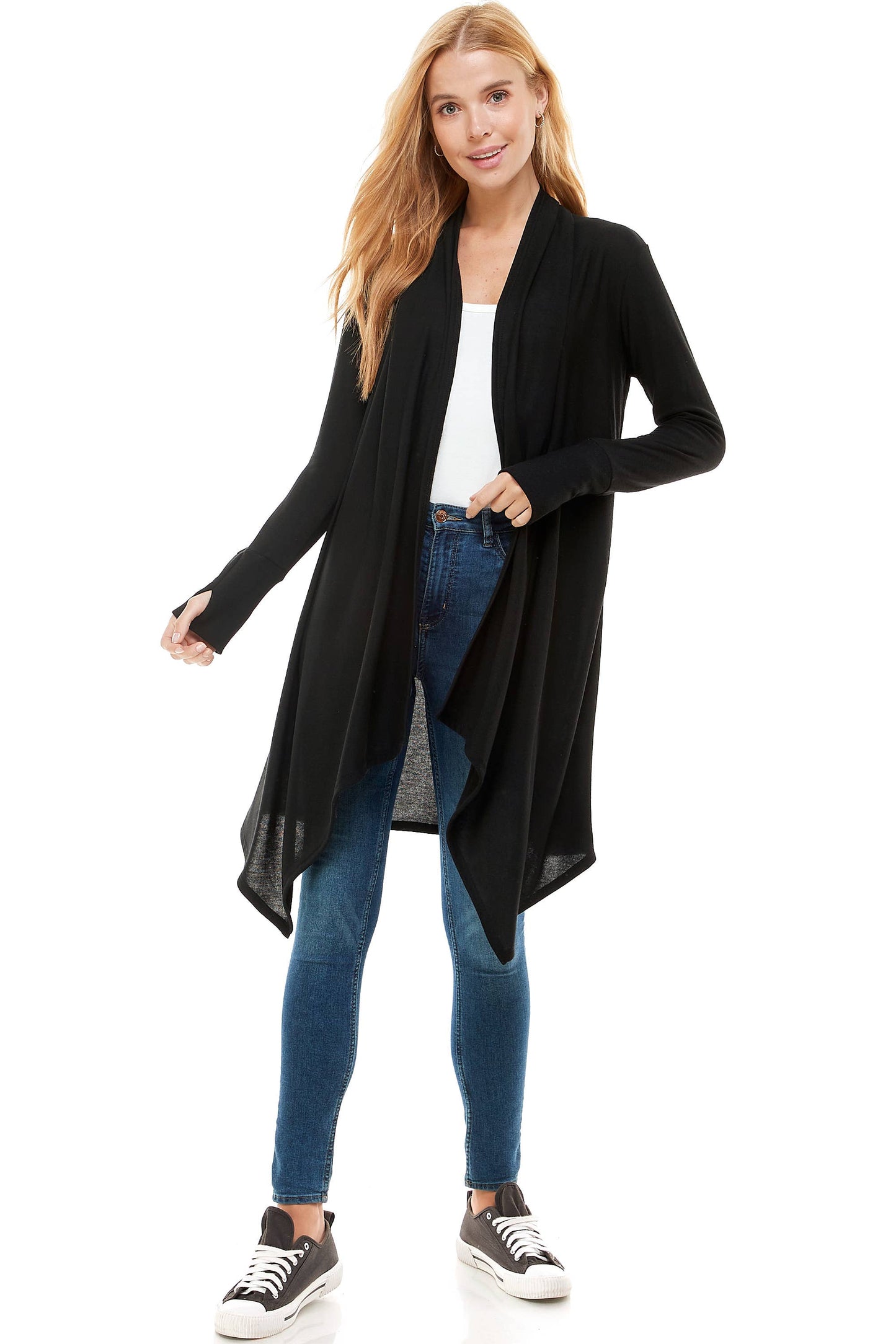 Loving People Hacci Long Draped Cardigan