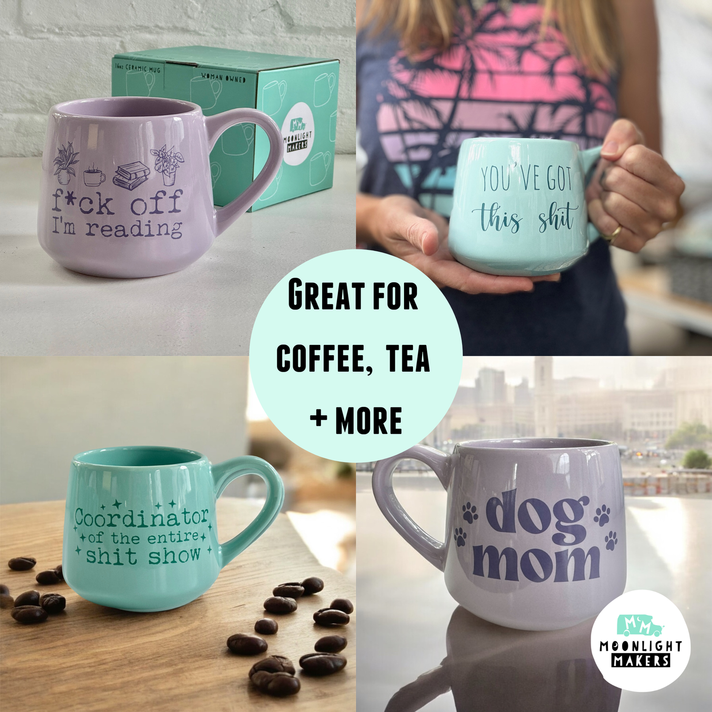 Moonlight There's A Chance This Is Wine - Funny Mug - 16oz - Wine Gift