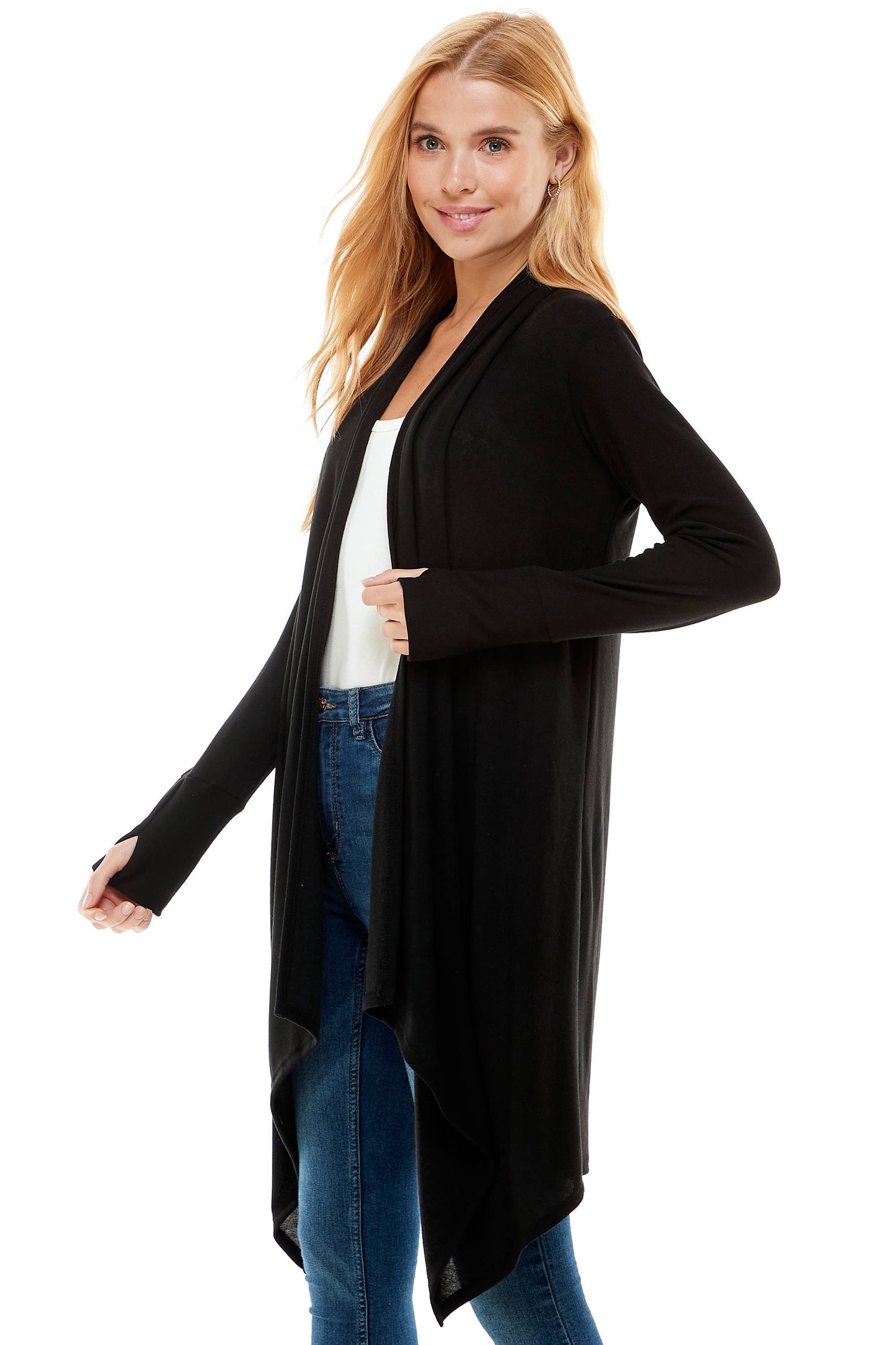 Loving People Hacci Long Draped Cardigan