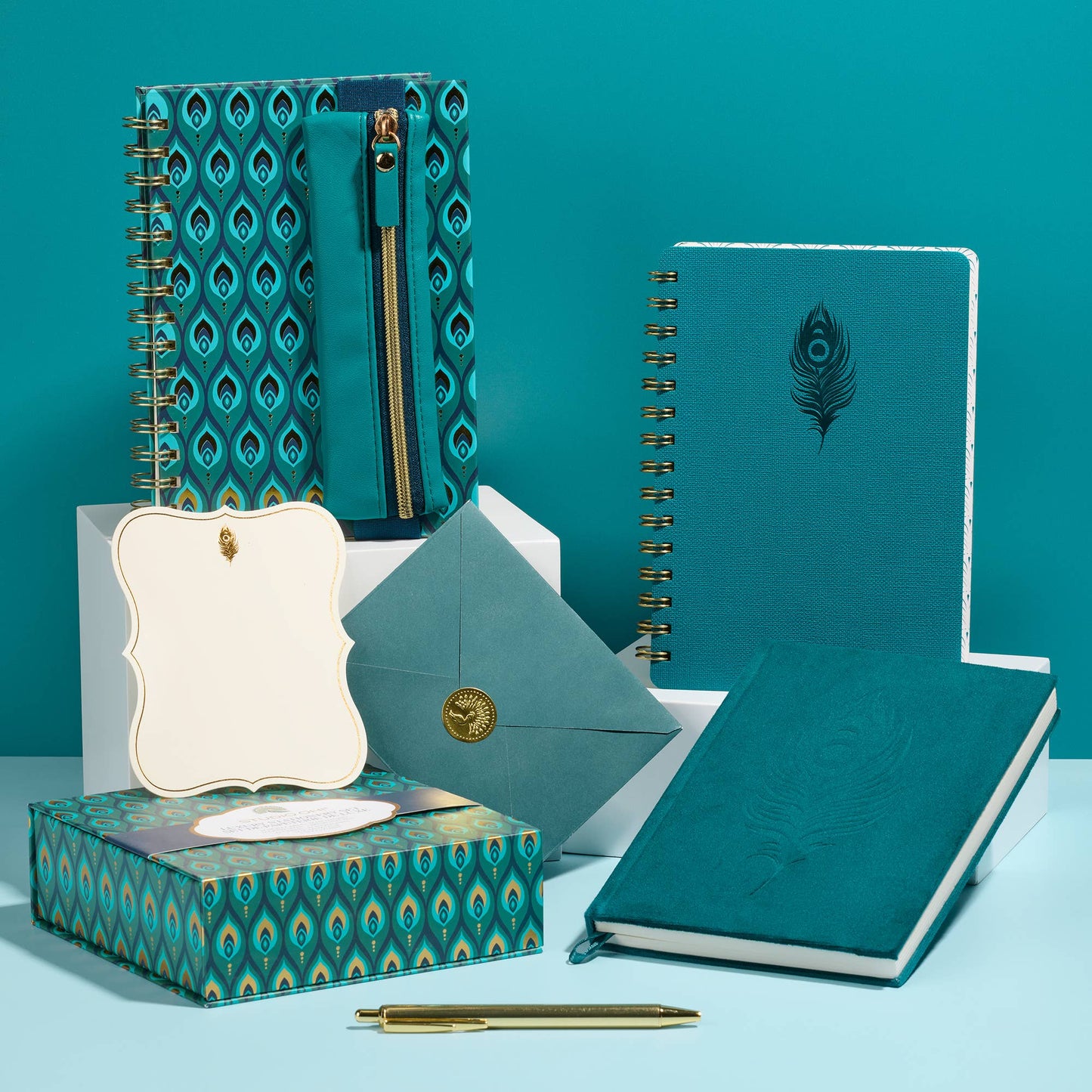 Studio Oh! Cascading Plumes Oliver Notebook with Pen Pocket
