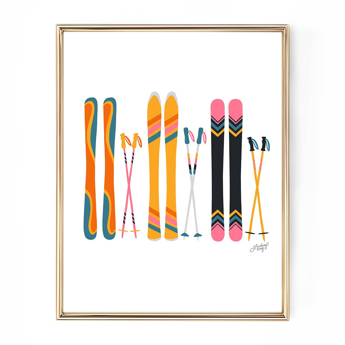 Lindsey Kay Ski's Illustration - Framed Art Print