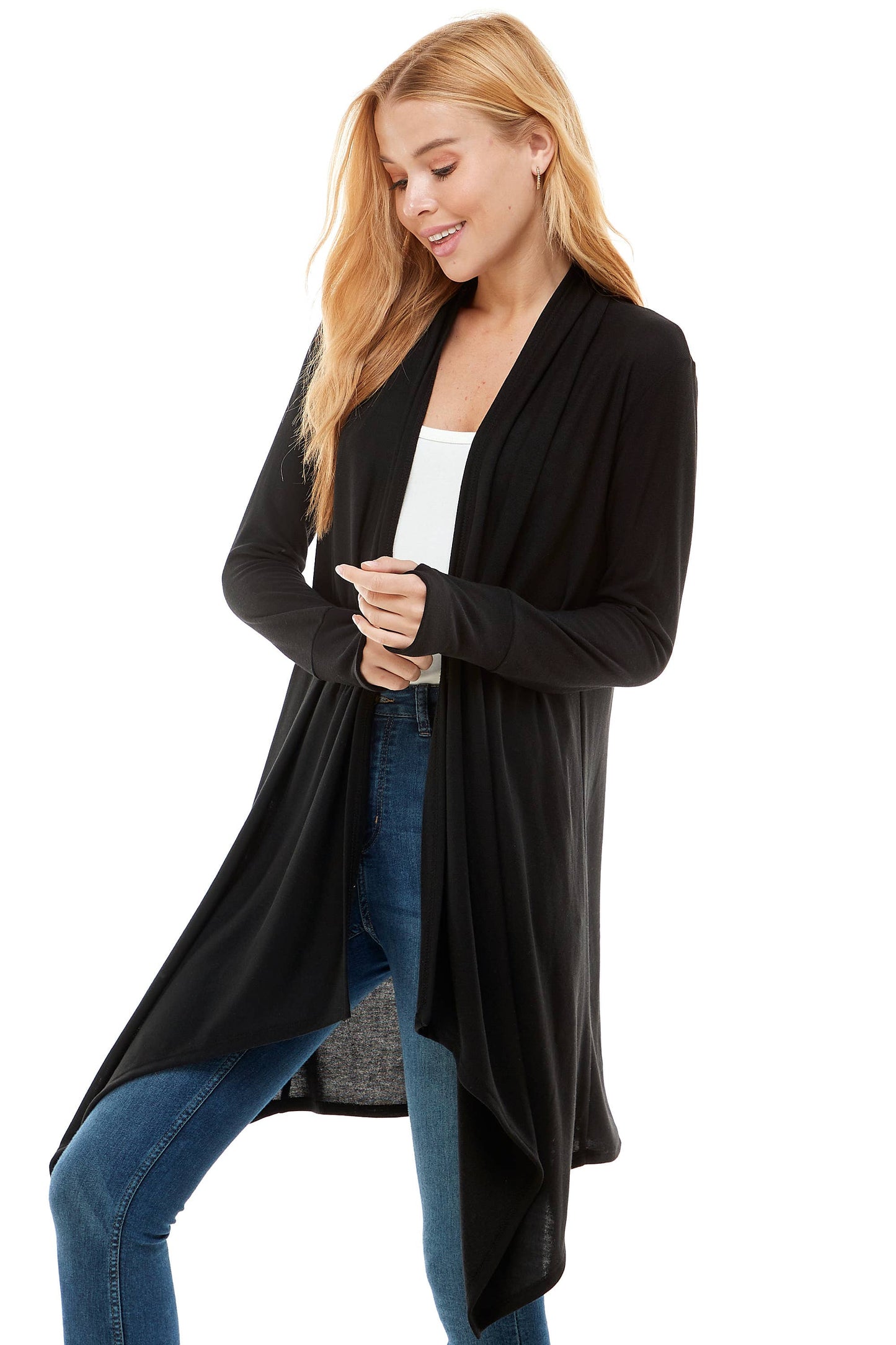 Loving People Hacci Long Draped Cardigan