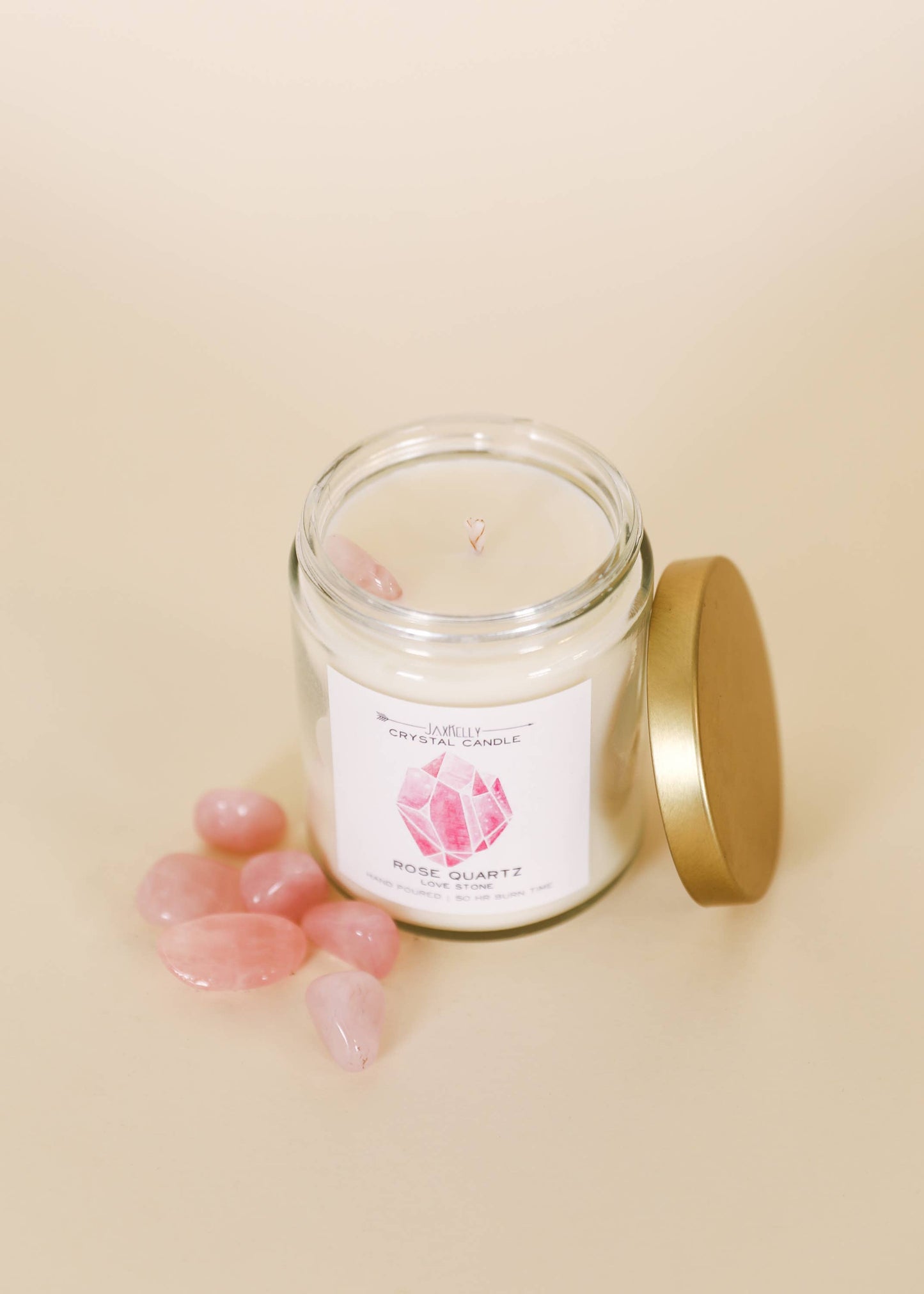 jax Crystal Candles - Rose Quartz
