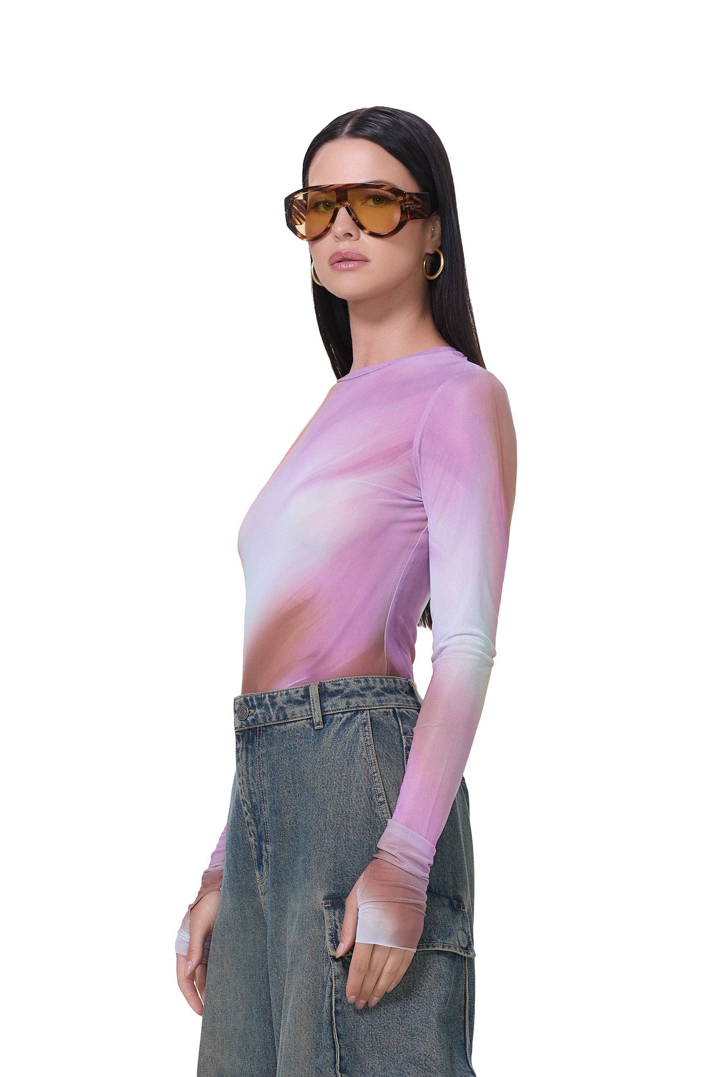 AFRM Kaylee Top - Lilac Watercolor