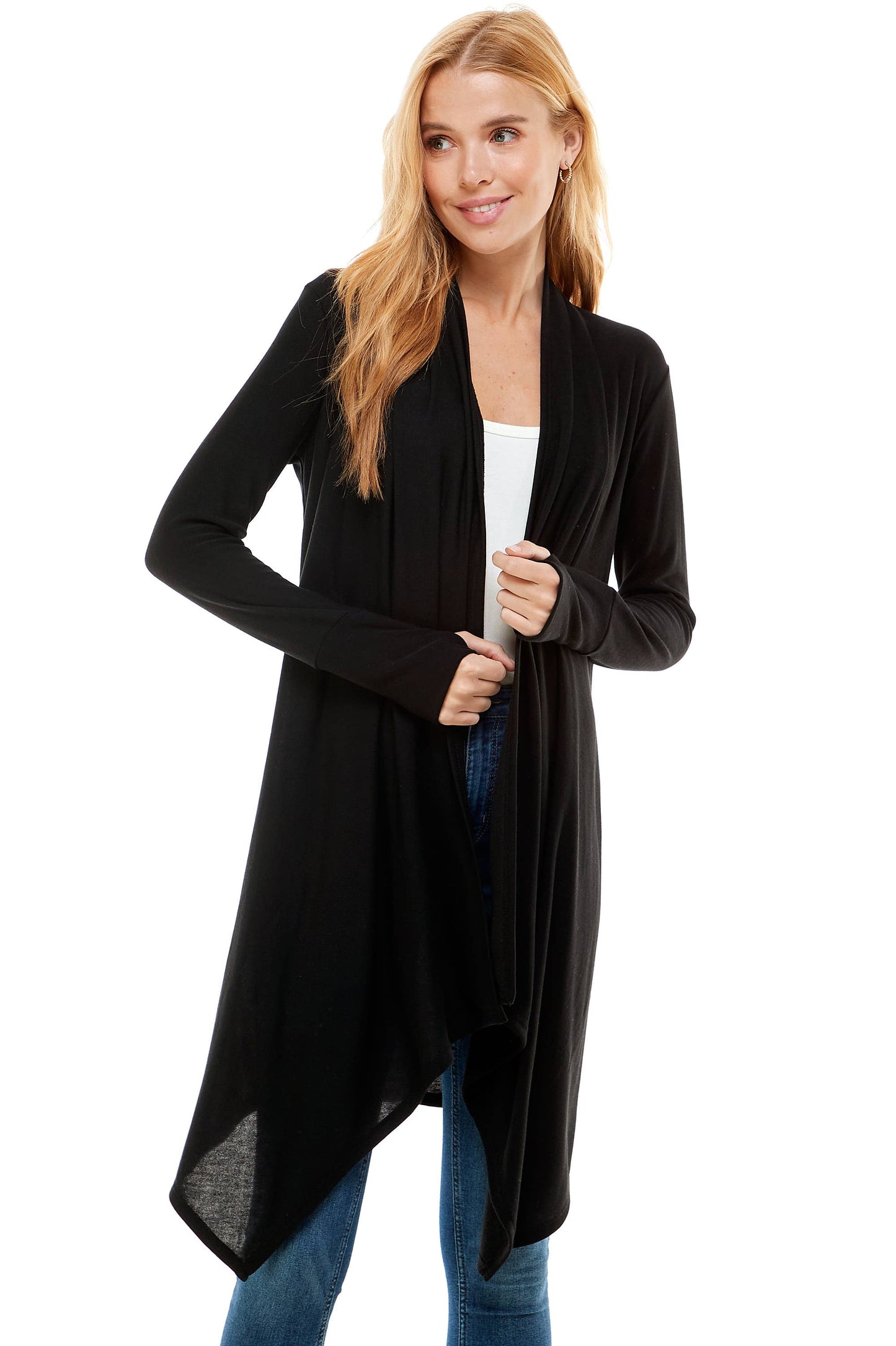 Loving People Hacci Long Draped Cardigan