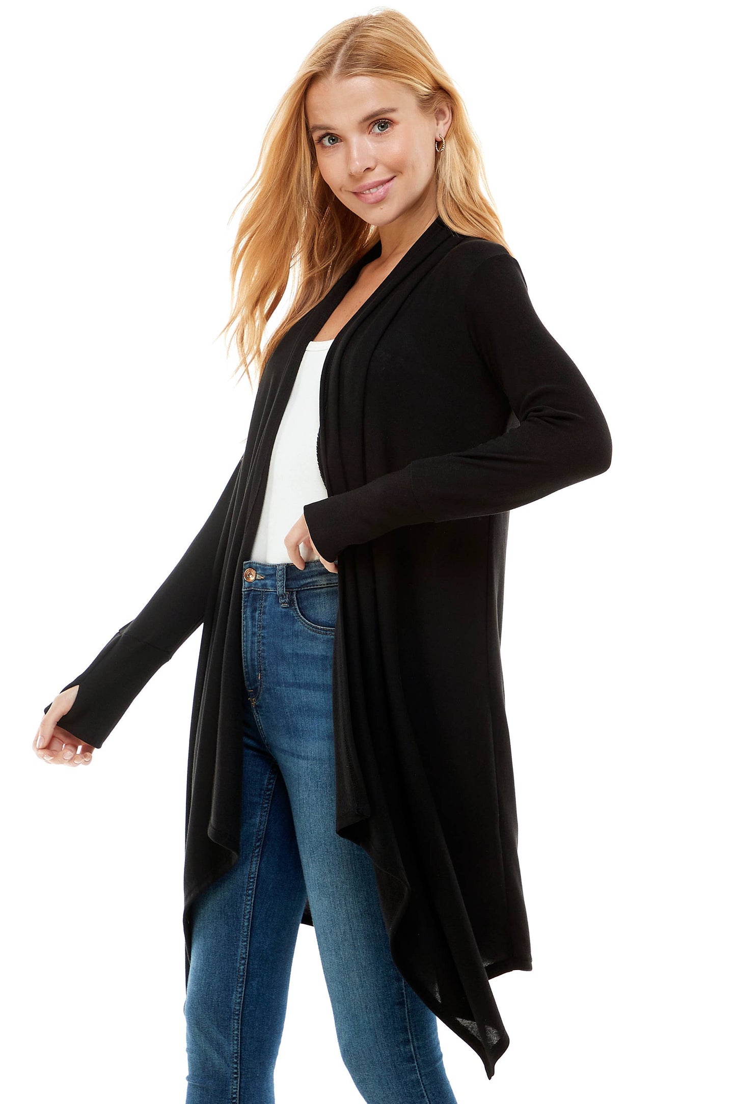 Loving People Hacci Long Draped Cardigan