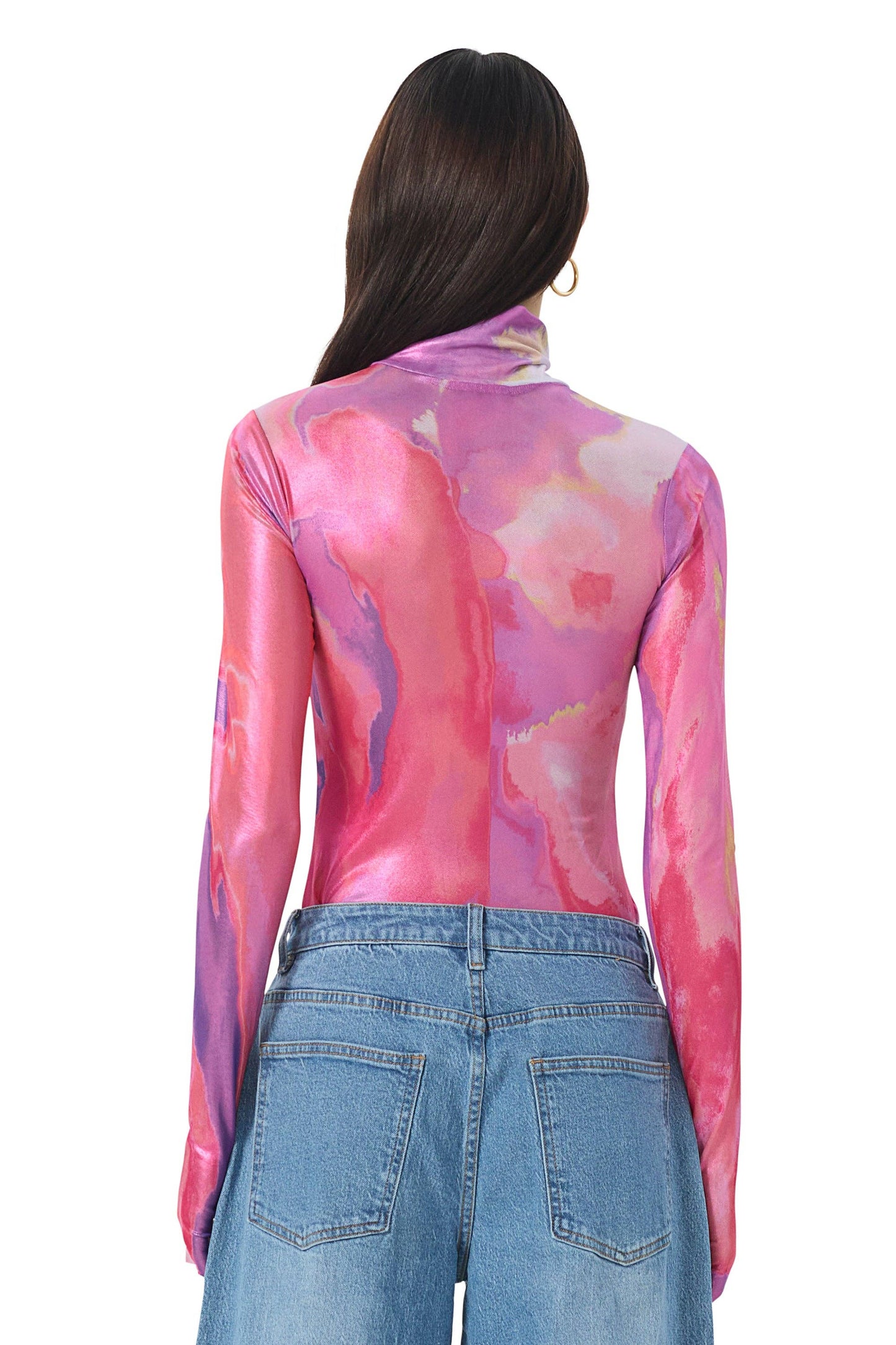 afrm Zadie Metallic Top - Painted Orchid