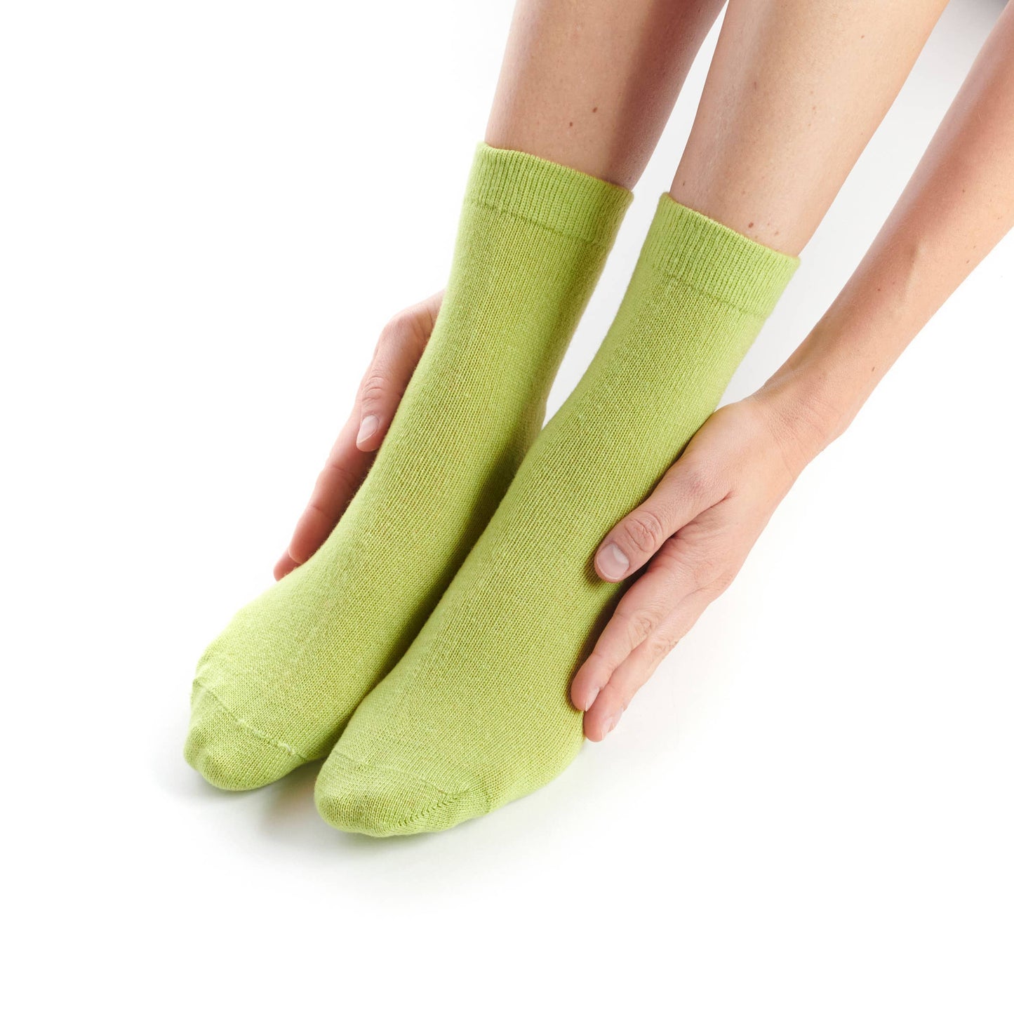 Anise Cashmere Wool Plain Sock