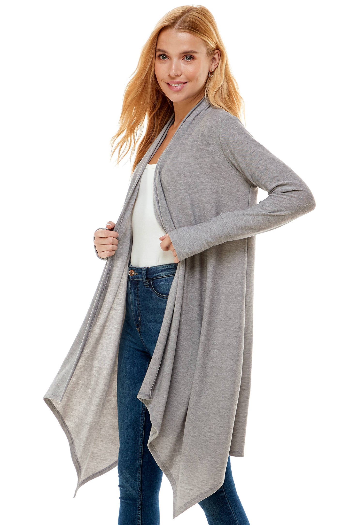 Loving People Hacci Long Draped Cardigan