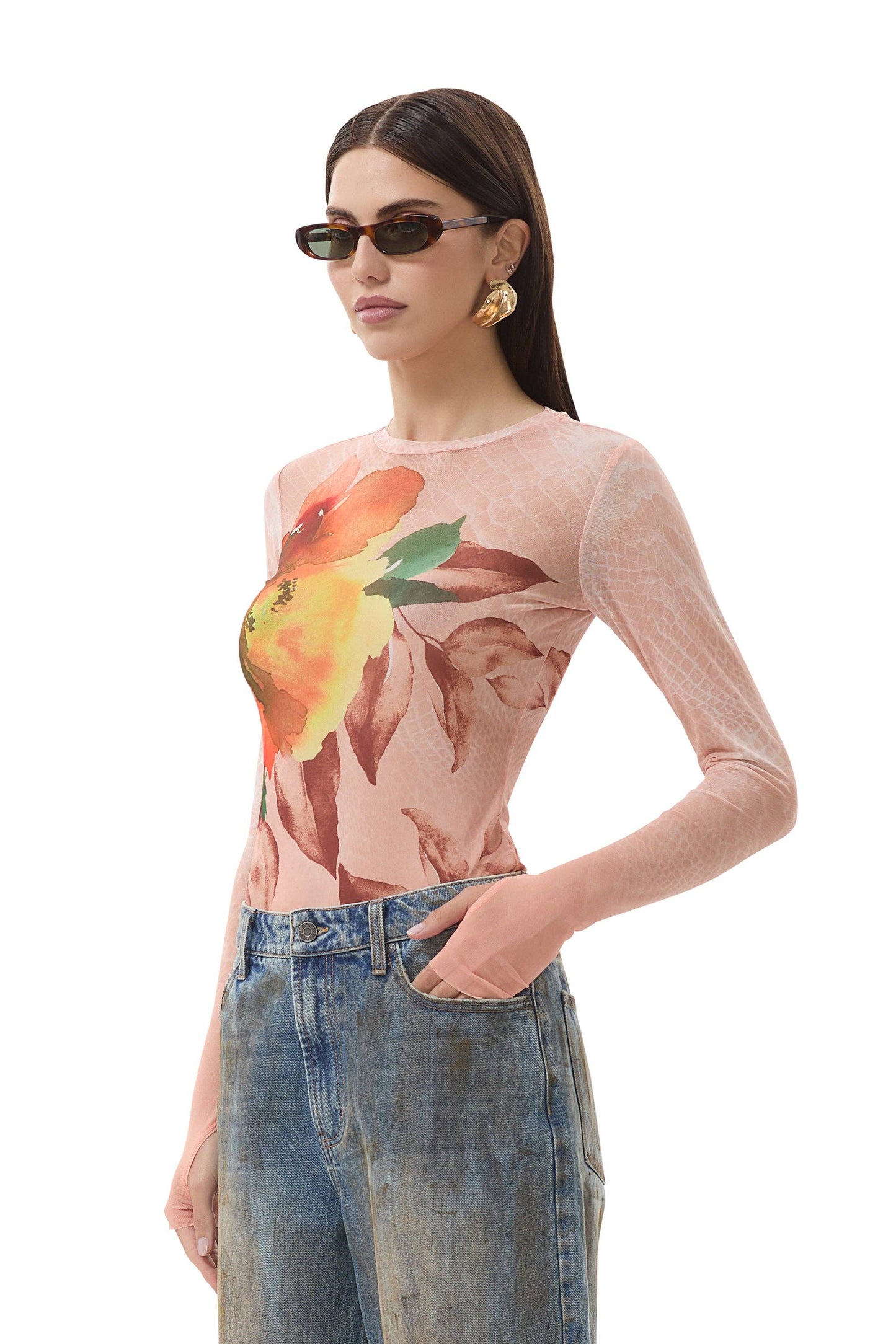 Afrm Kaylee Top - Snake Bloom