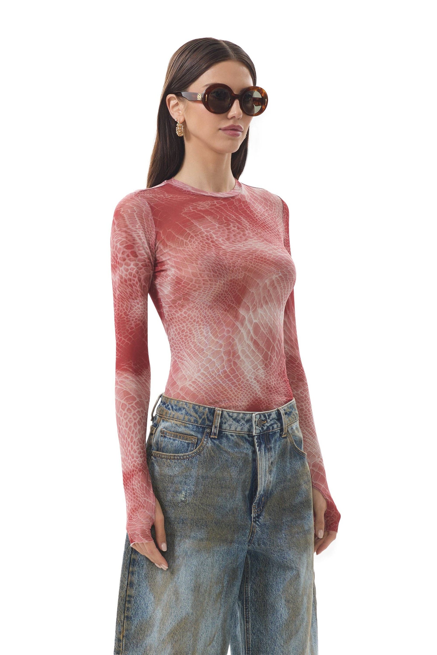 Afrm Kaylee Top - Rust Snake