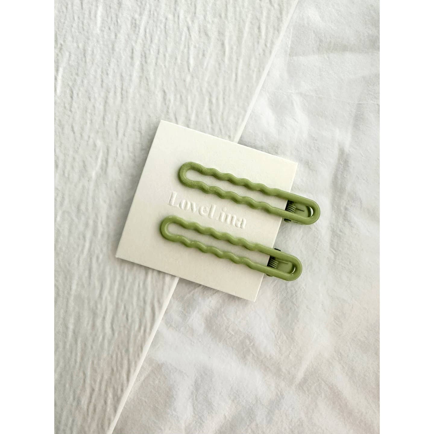 Love Lina Wavy Muted Colored Hair Clips - DAWA Muted