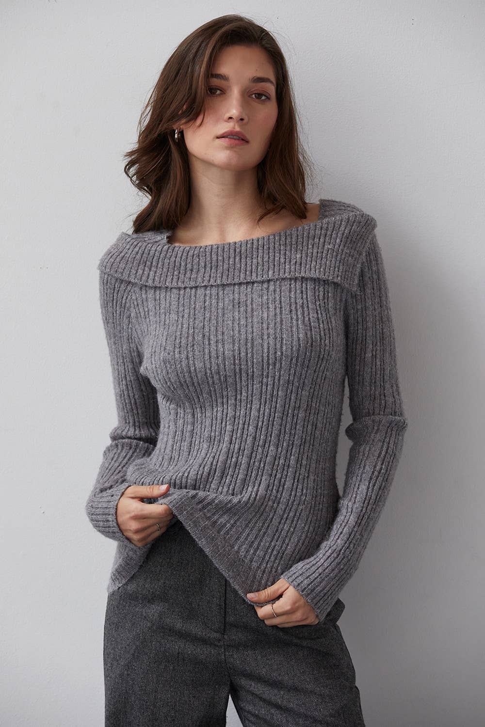 Crescent Shanie Off Shoulder Sweater Top
