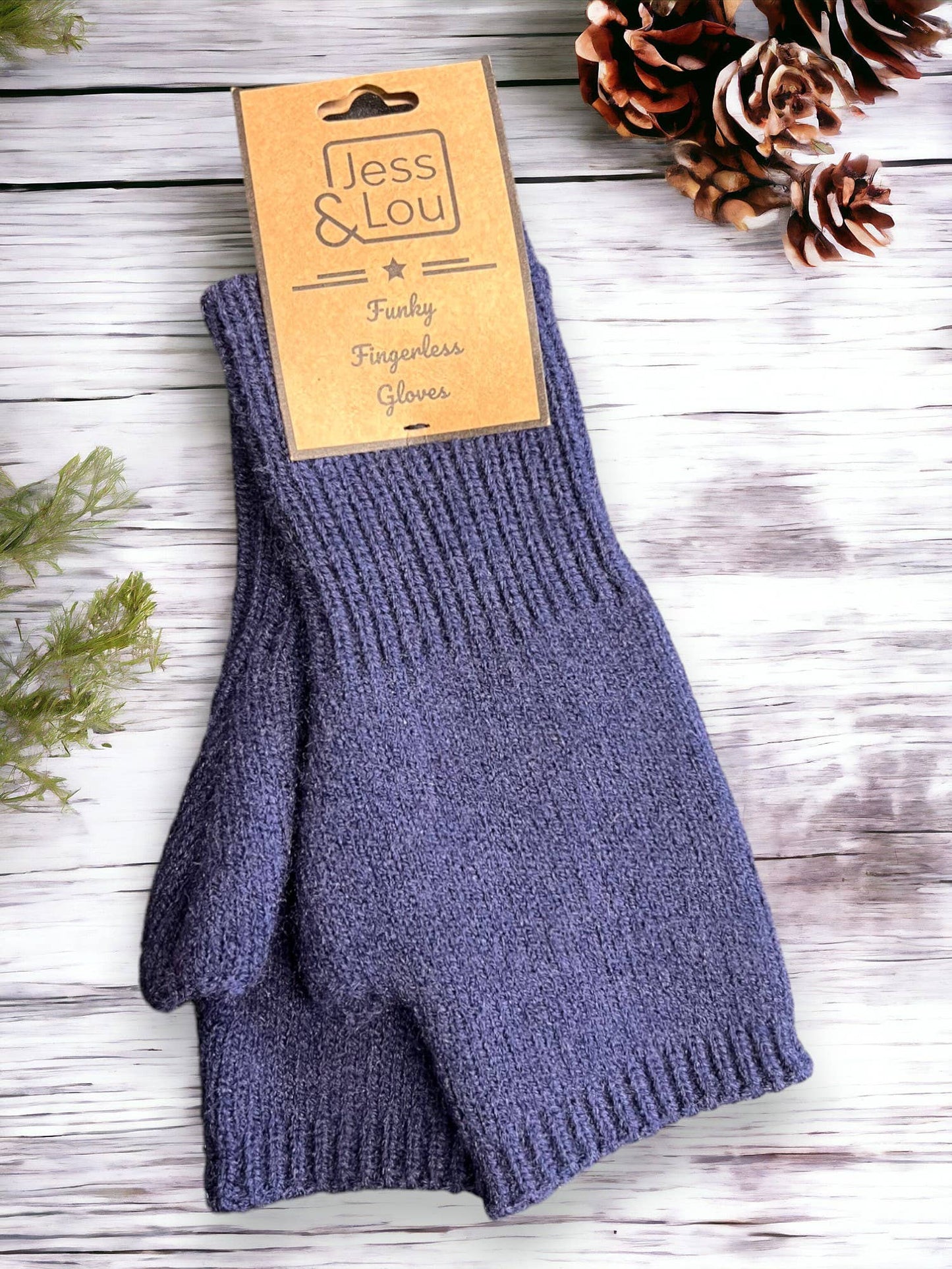 Warm & Classic: Plain Knit Fingerless Gloves