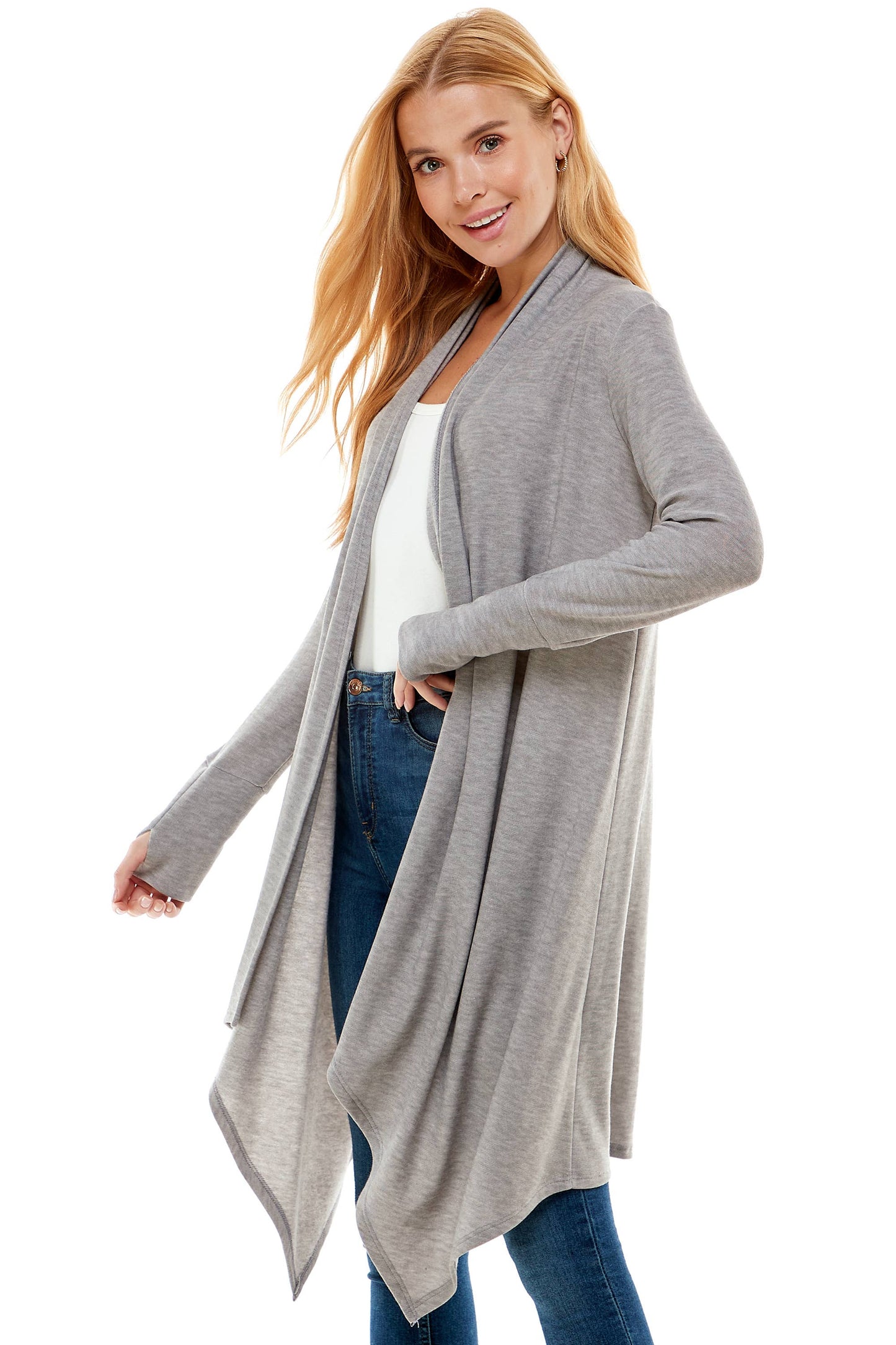 Loving People Hacci Long Draped Cardigan