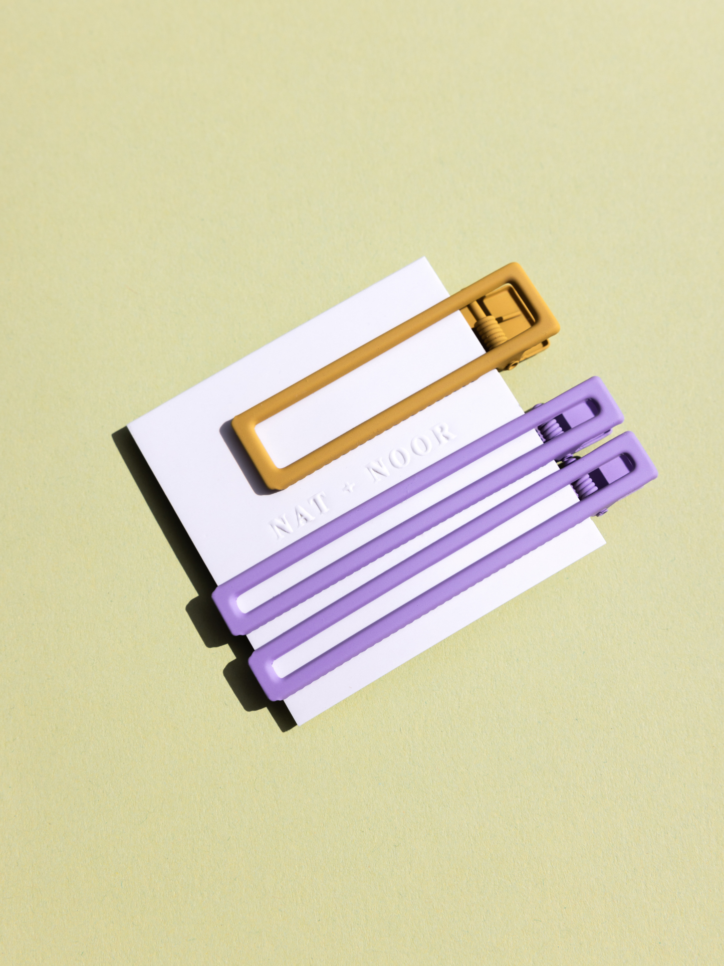 Nat & Noor Yarrow | Lilac + Mustard | Alligator Hair Clip | Hair Pin