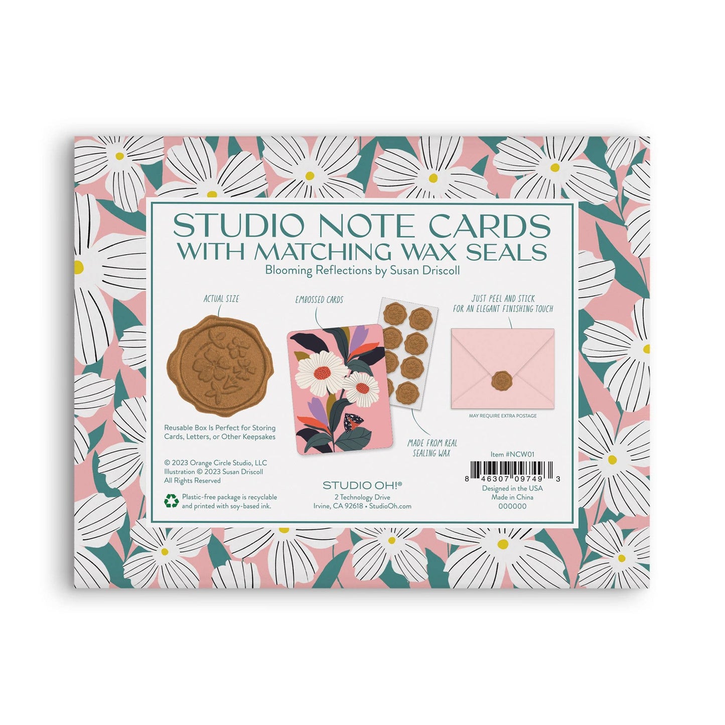 Studio Oh!Blossoming Reflections Note Cards with Matching Wax Seals