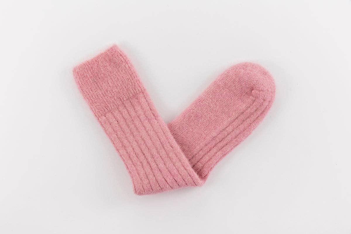 Alpaca Bed Socks: pink