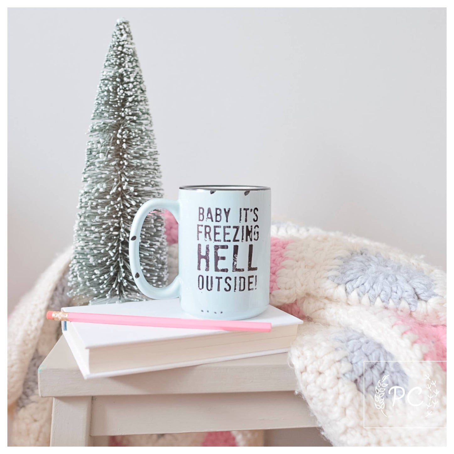 Baby it's freezing hell outside | ceramic mug