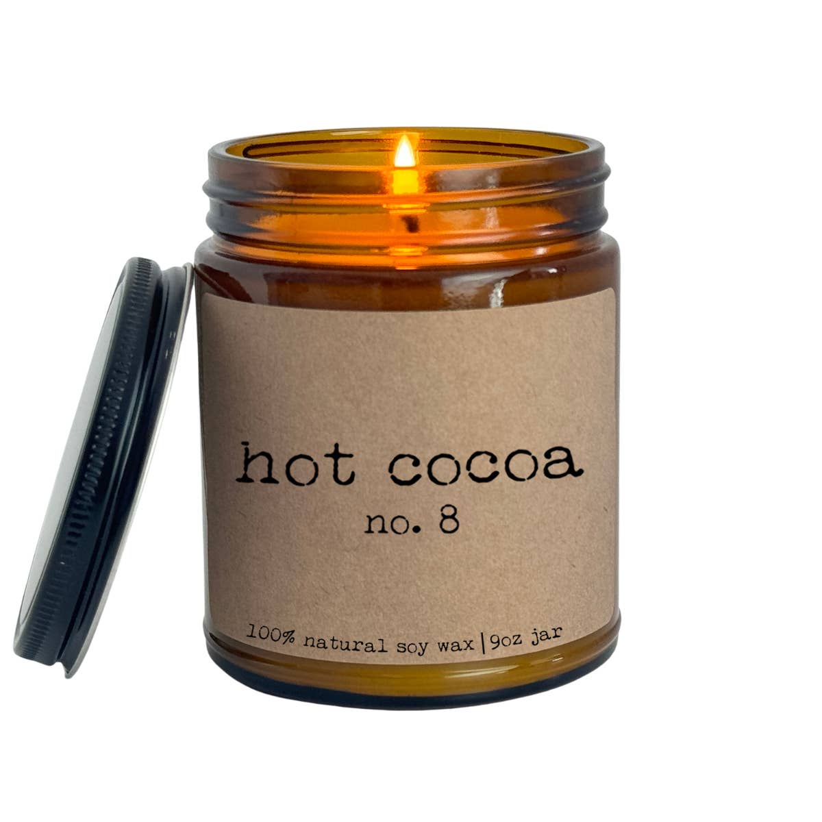 Moonlight Hot Cocoa Candle - 9oz Glass Jar - Craft Label, Apothecary