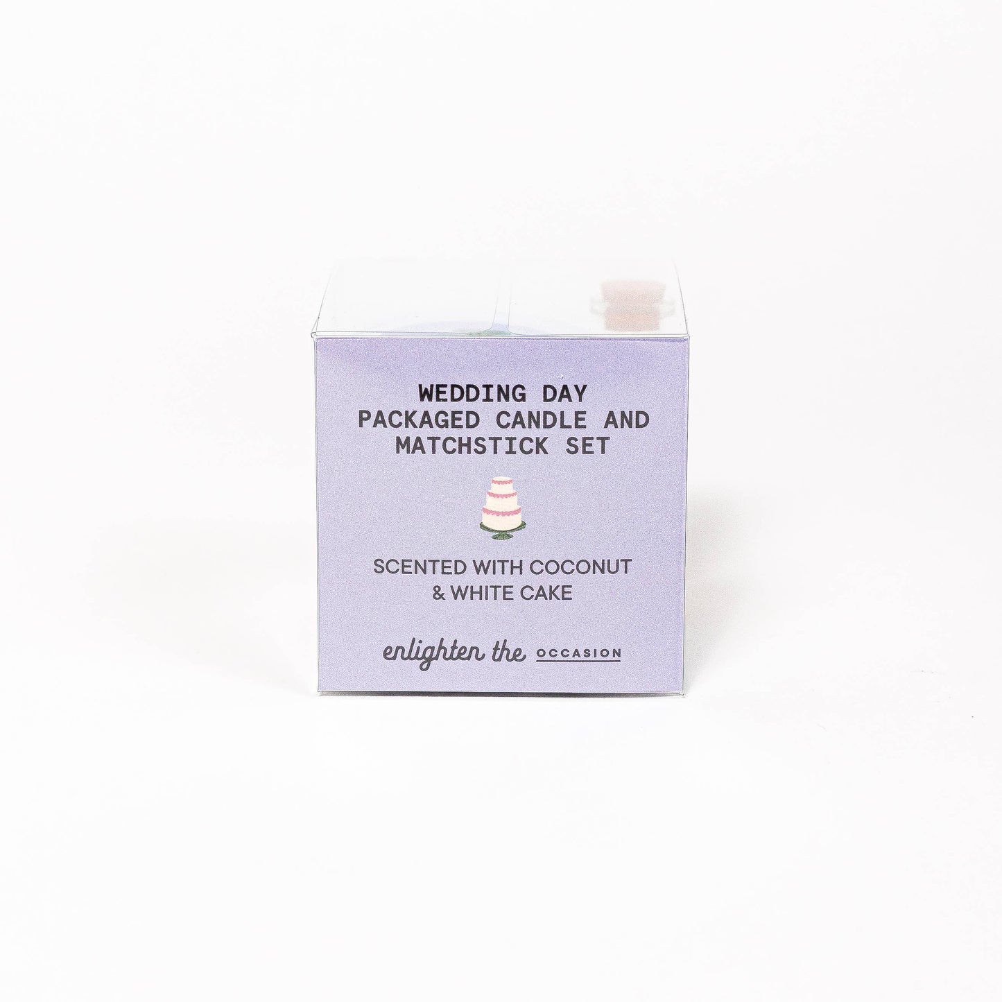 Enlighten Wedding Cake Scented Candle and Matches Set