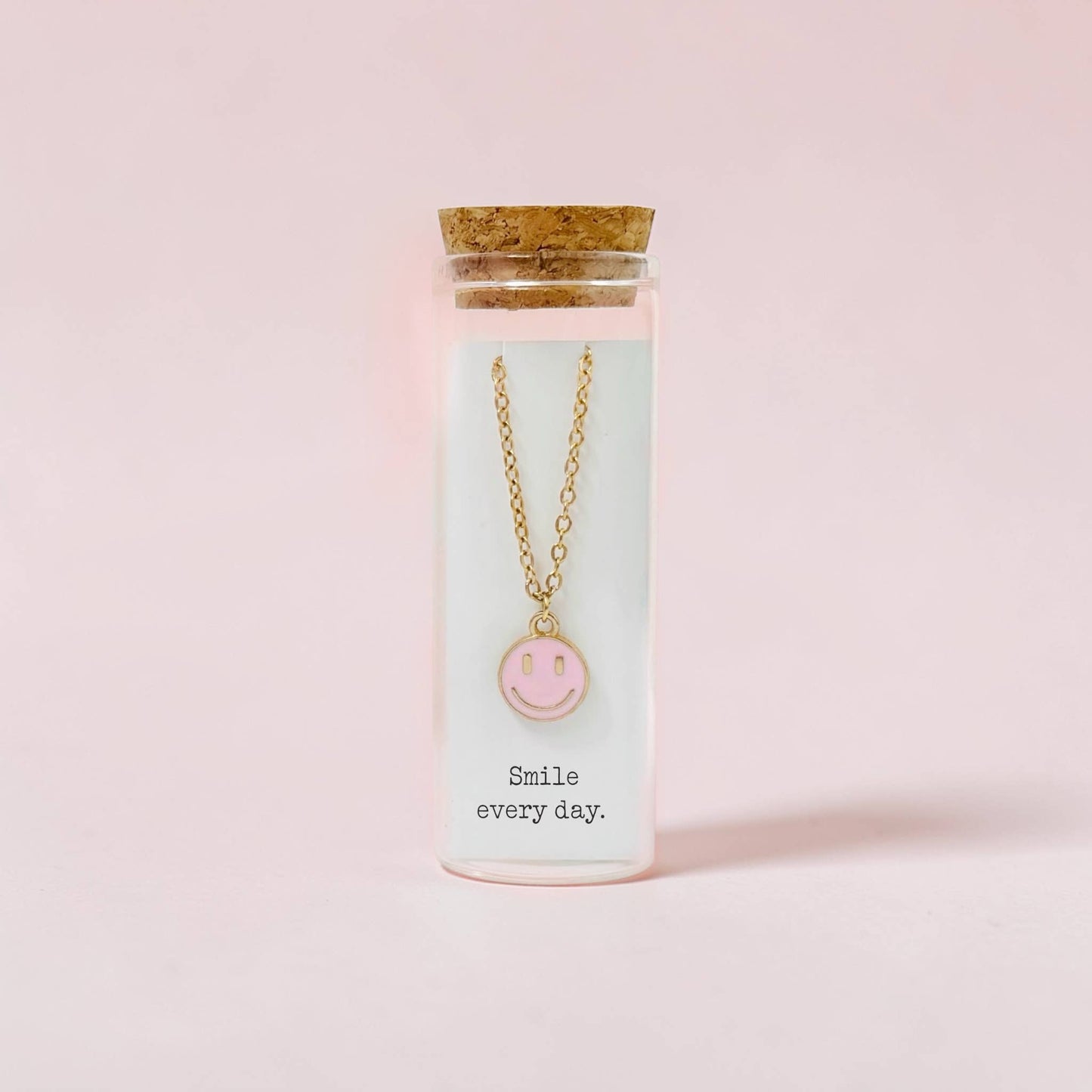 Smiley Necklace in a Bottle