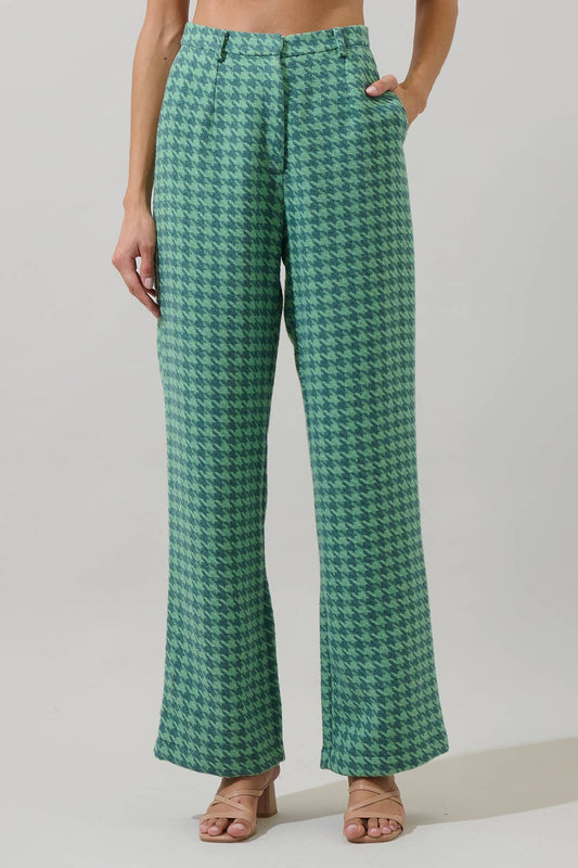 Sugarlips Levana Houndstooth Noemy Pleated Pants