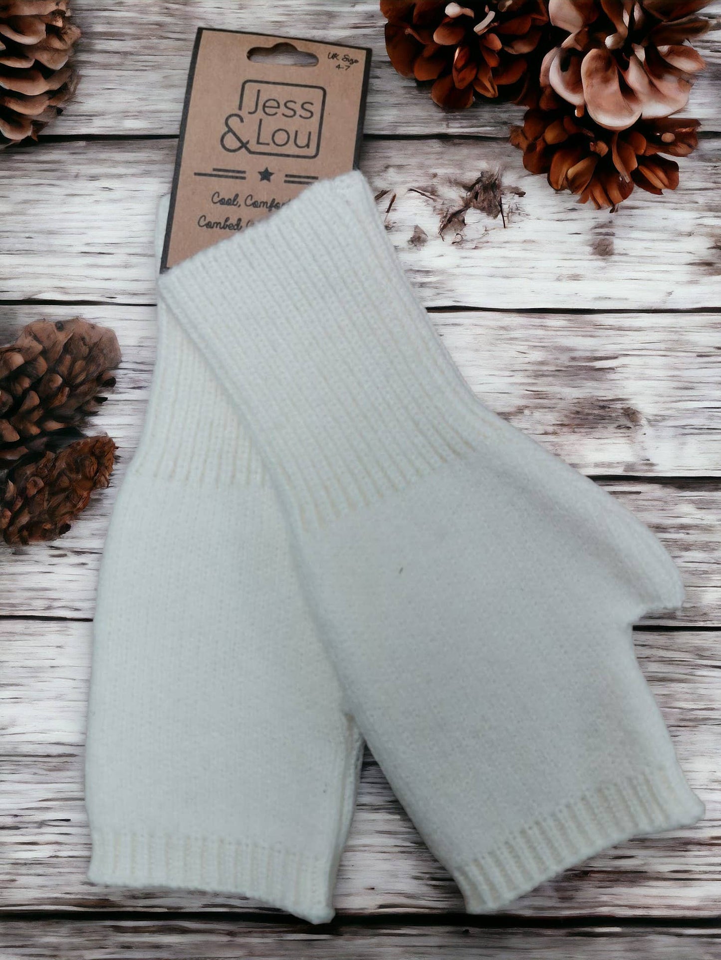 Warm & Classic: Plain Knit Fingerless Gloves