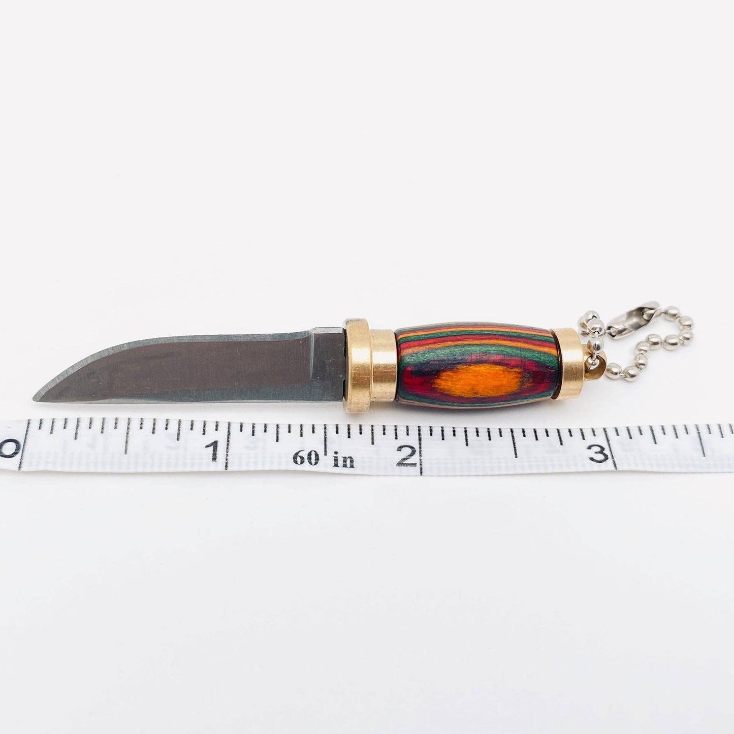Colored Wood Handle Portable Mini Knife with Protective Cove