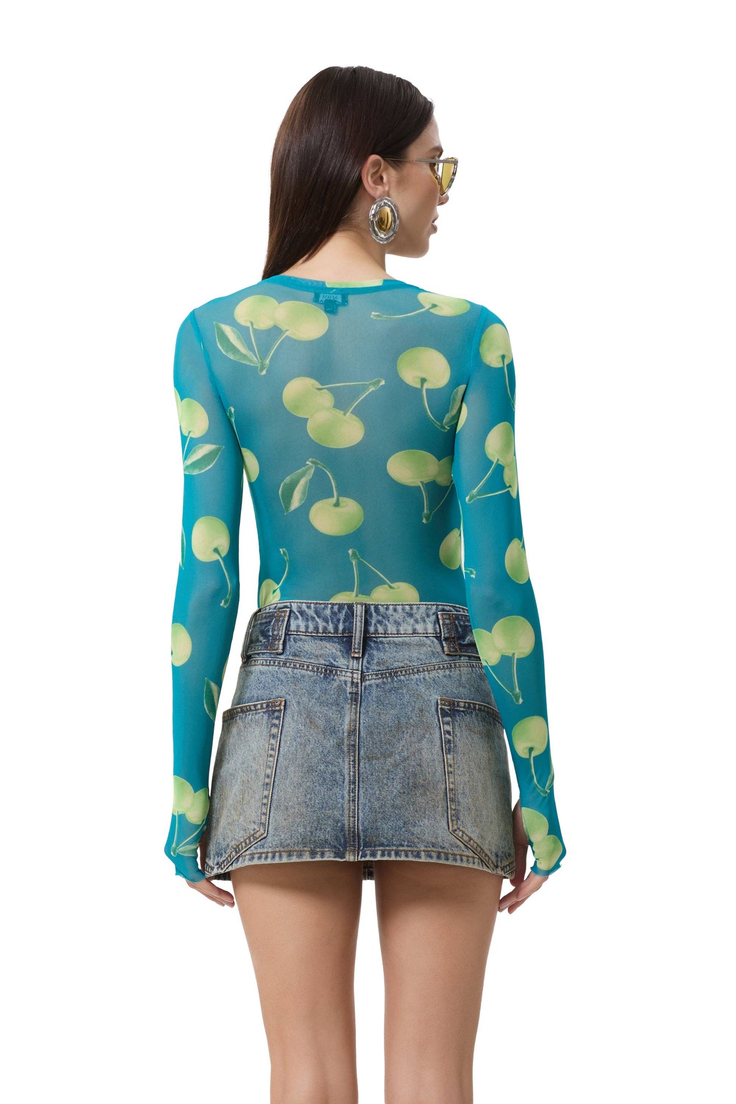 AFRM Kaylee Top - Teal Cherry