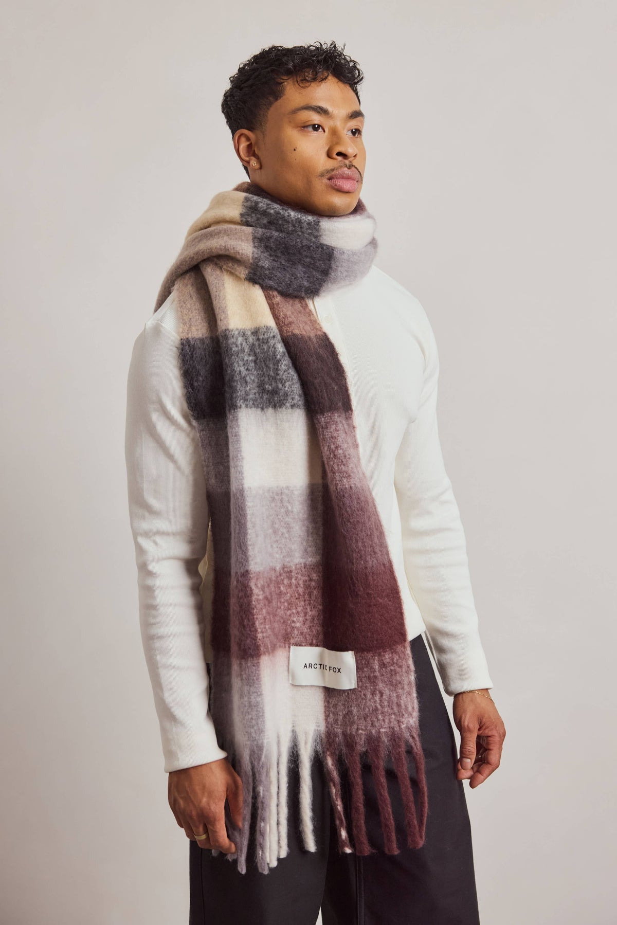 Arctic Fox The Reykjavik Scarf - 100% Recycled - Dark Berry - FW26