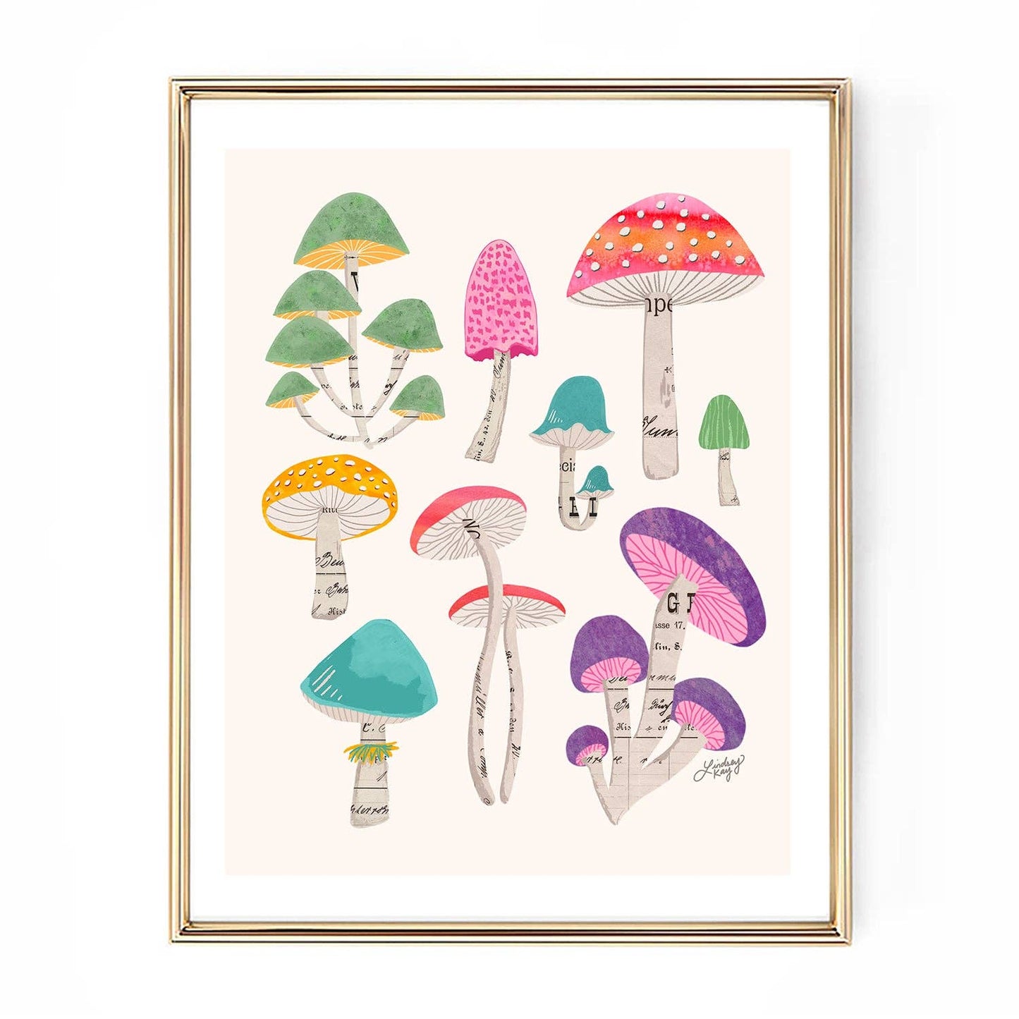 Mushrooms Illustration - Art Print