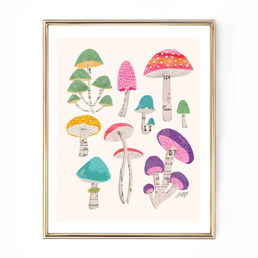Mushrooms Illustration - Art Print