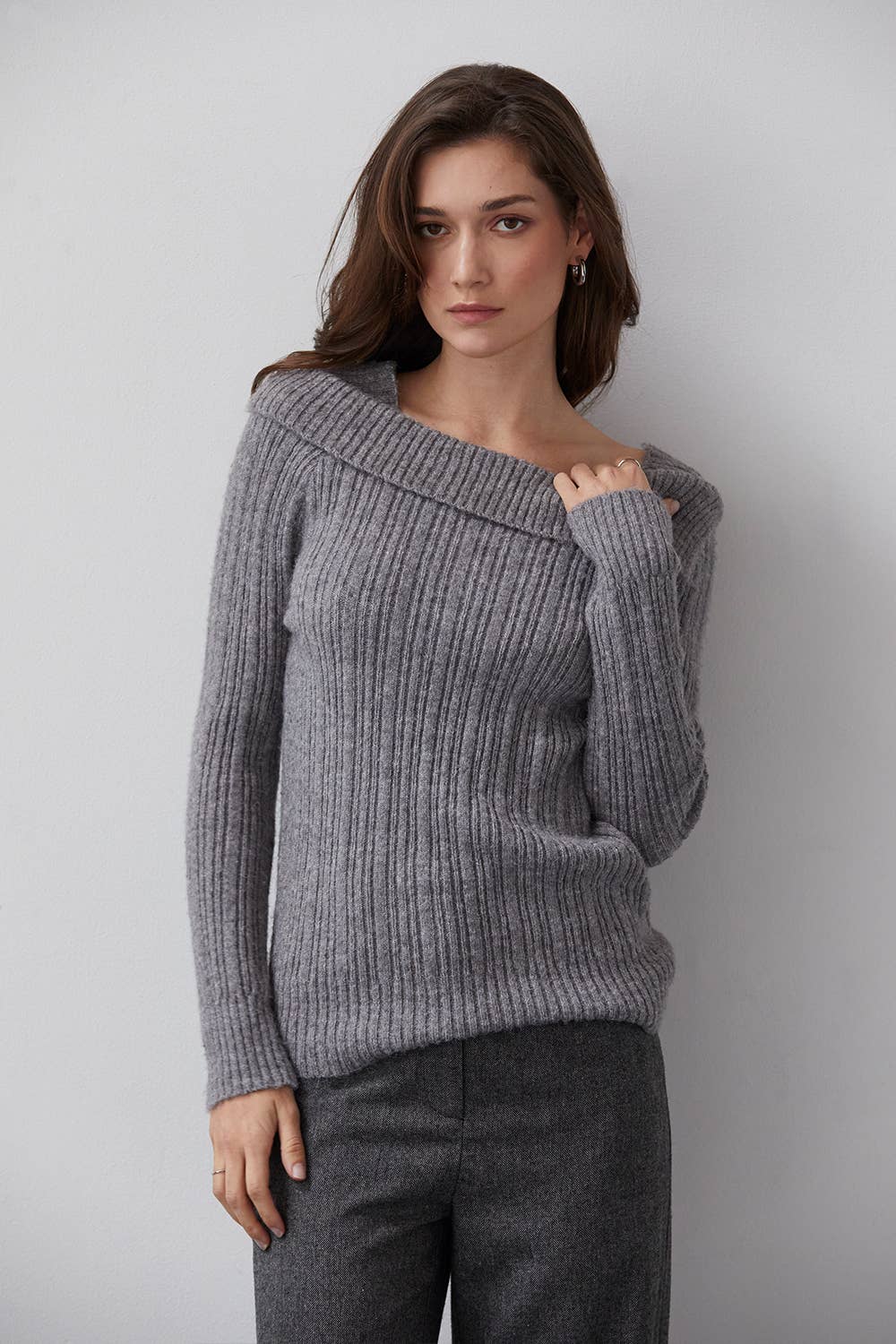 Crescent Shanie Off Shoulder Sweater Top