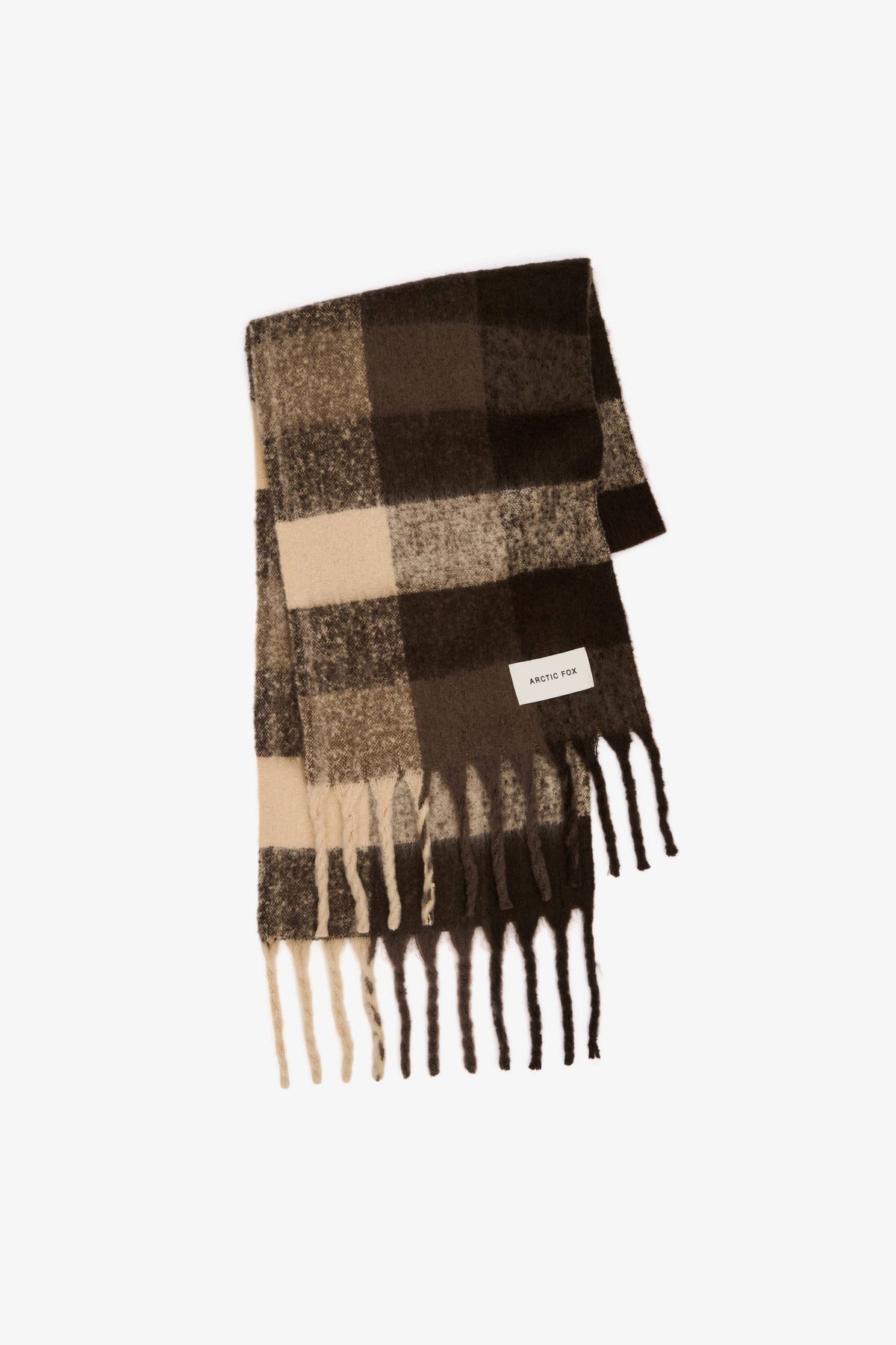 Arctic Fox The Reykjavik Scarf - 100% Recycled - Brown Check -