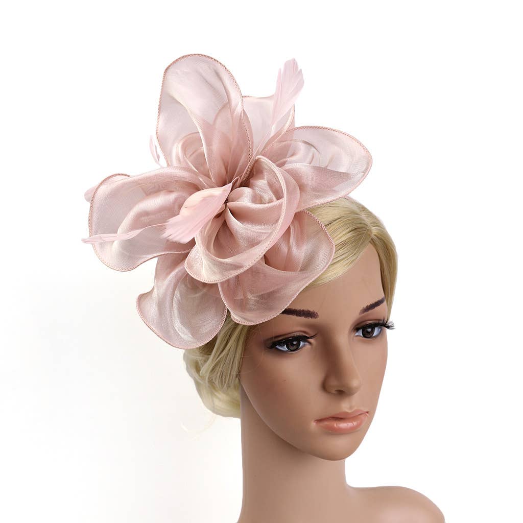 Flower Fascinator Tea Party Hat, Kentucky Derby Hat