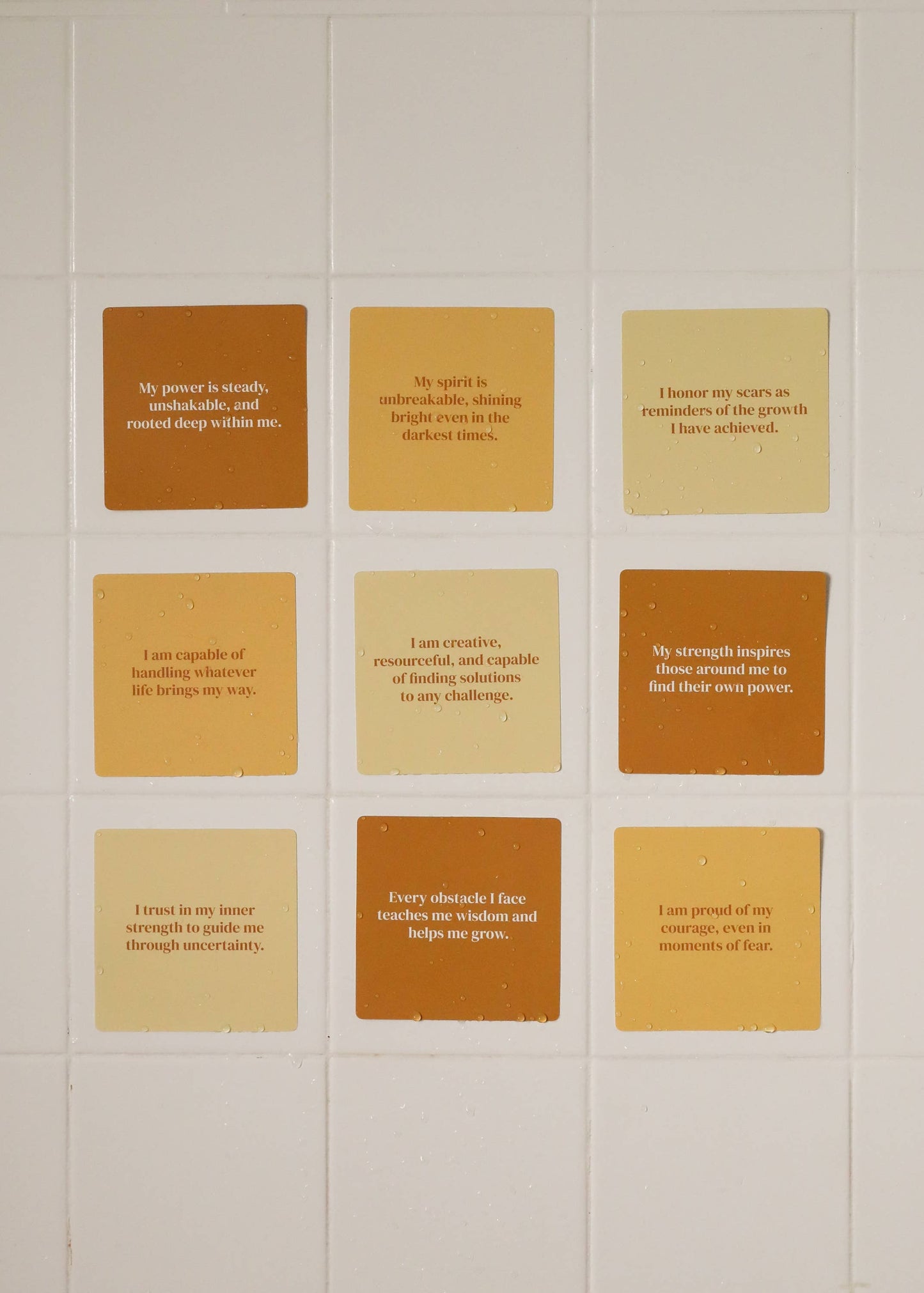 JAX Shower Affirmation™ Display Cards - Strength