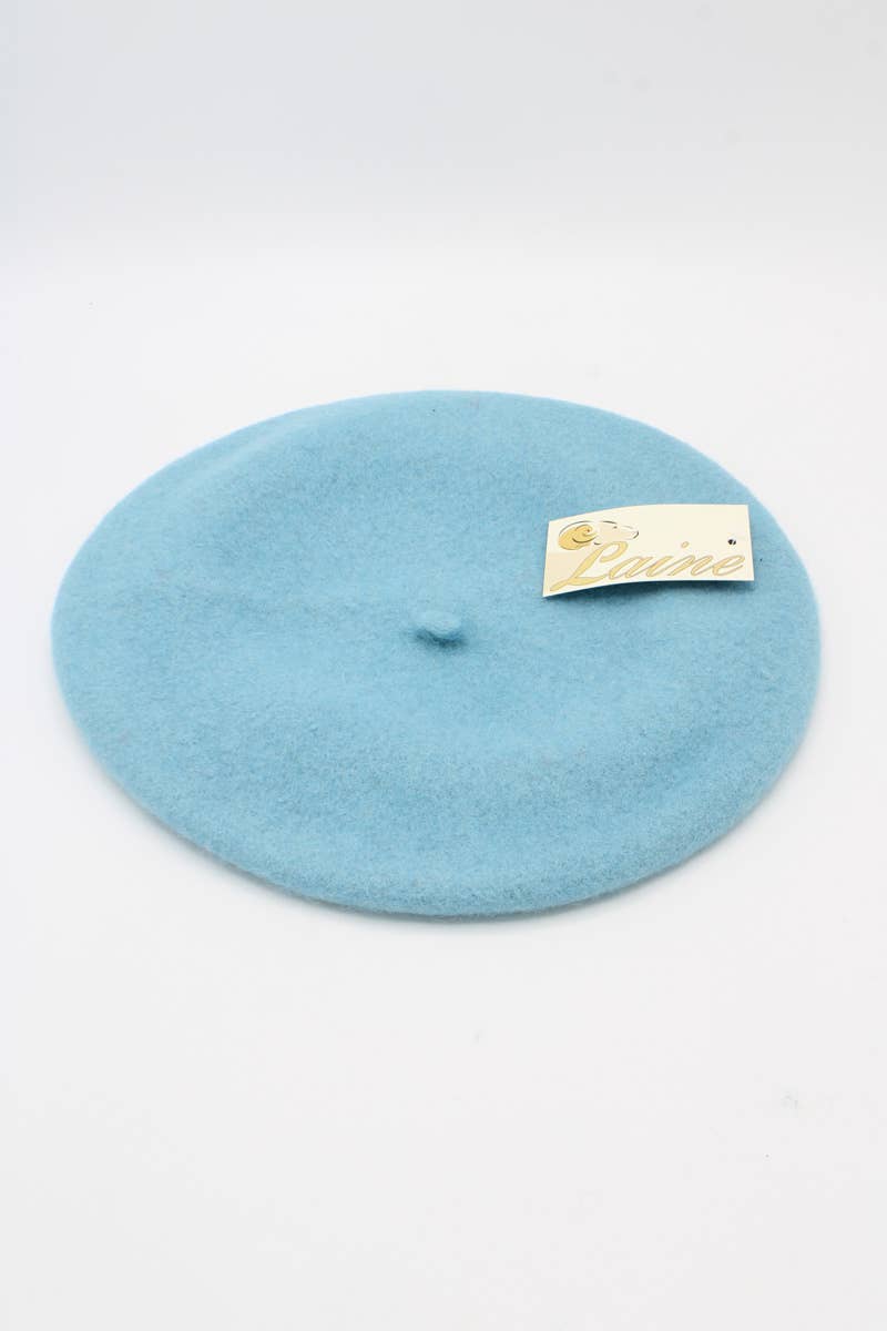 Classic beret in pure wool