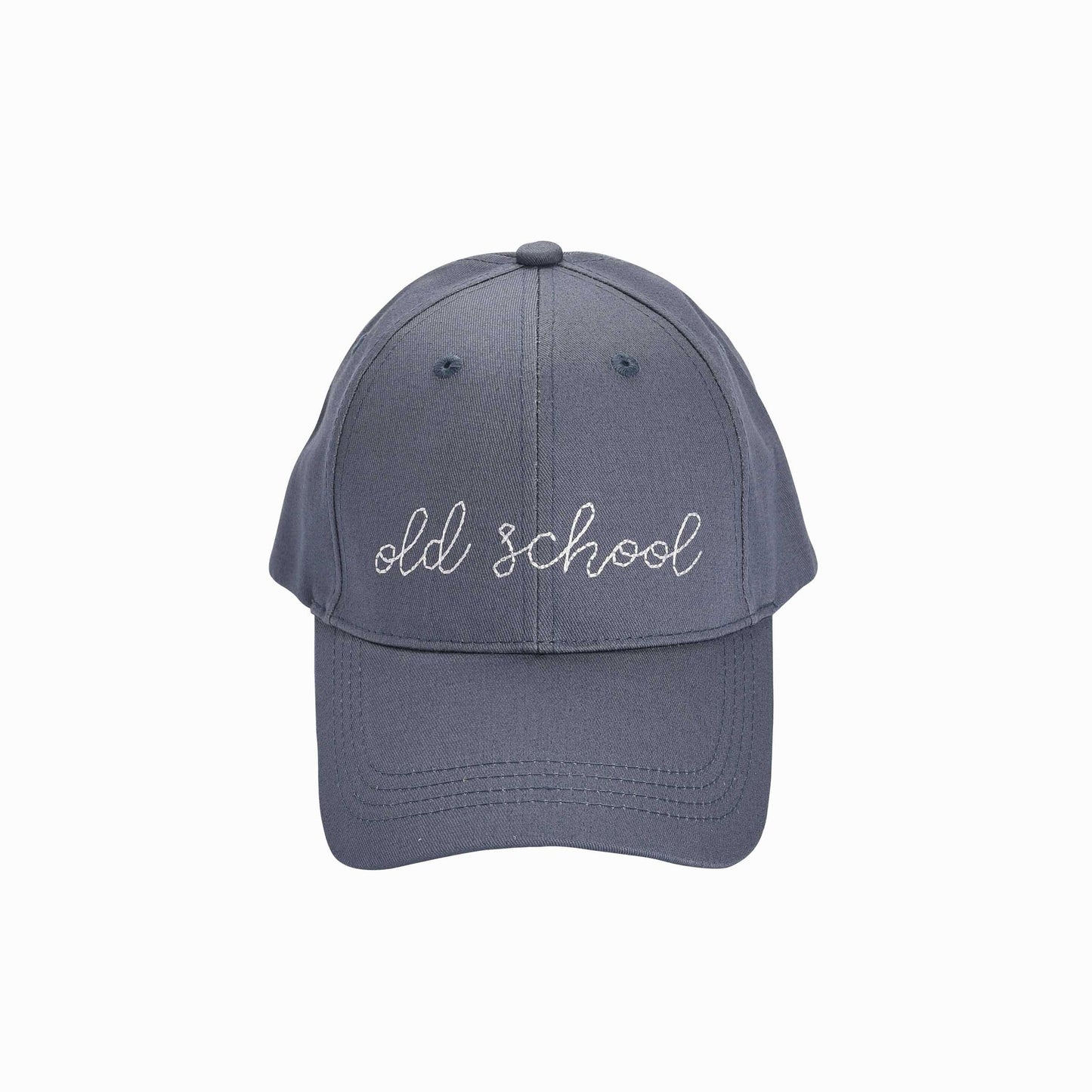 Totalee Cotton Gray Old School Embroidered Hat